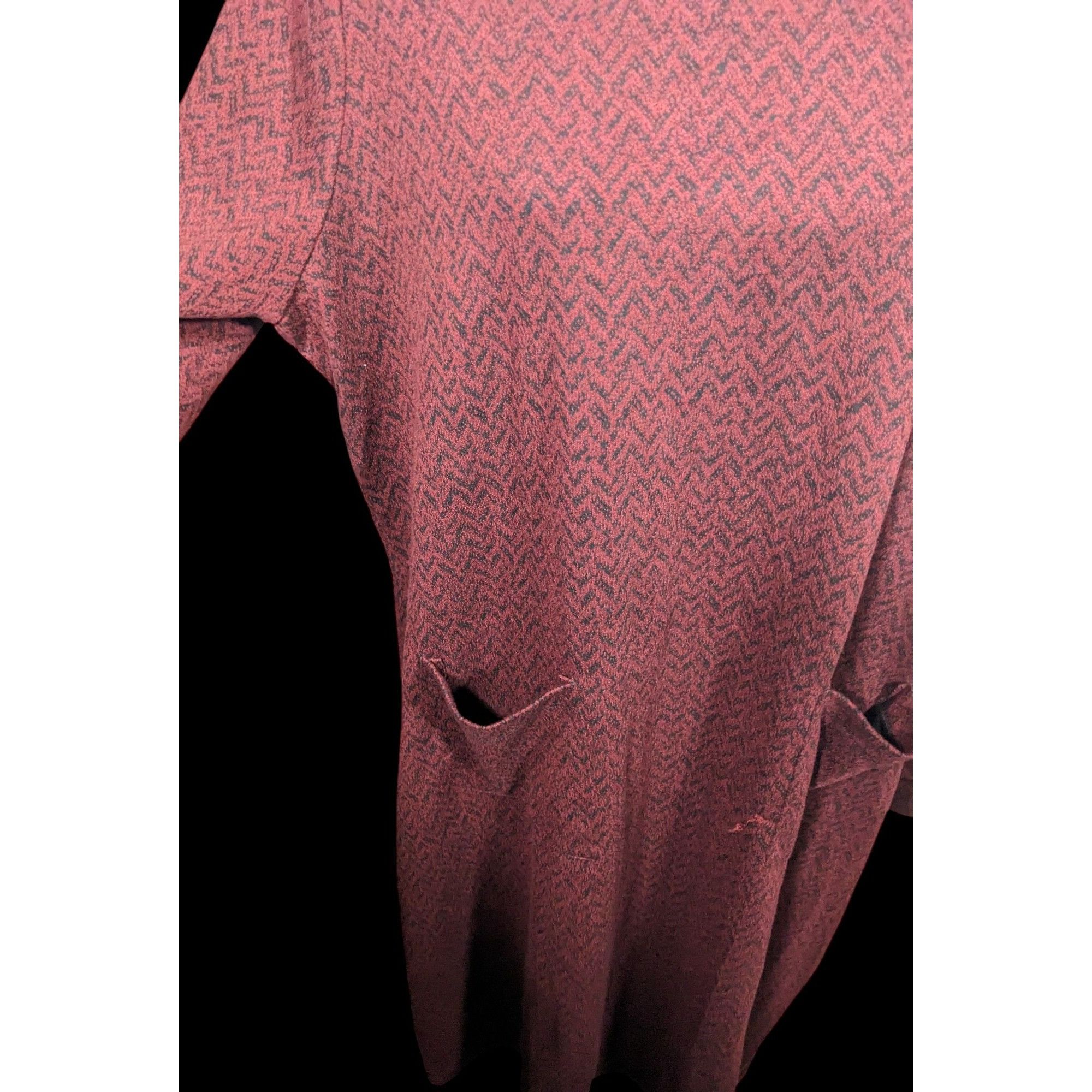Other Appleseeds Red Cowl Neck Tunic Style Sweat Dress With Pocket Size XL / US 12-14 / IT 48-50 - 3 Thumbnail