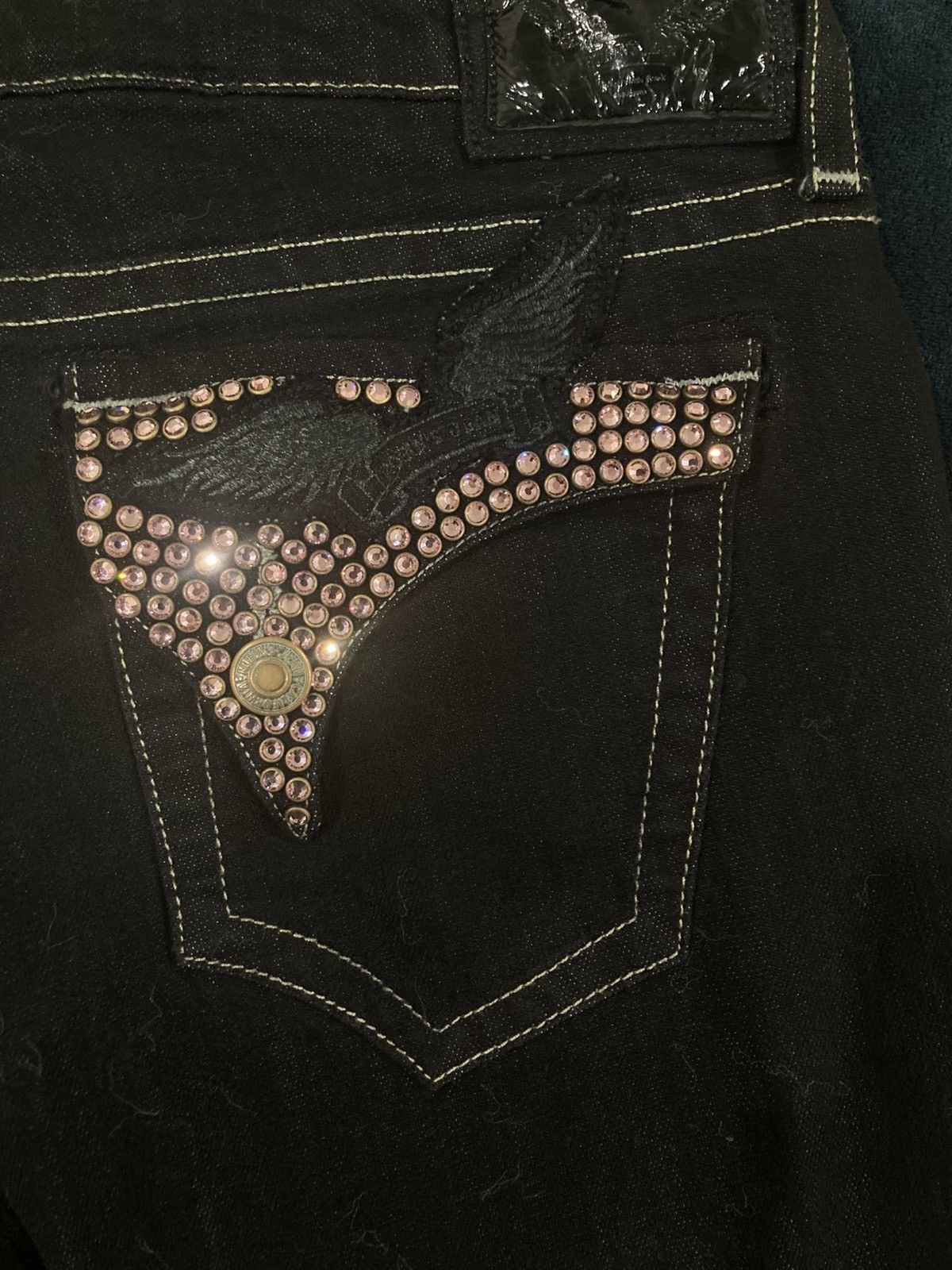 Robins Jeans RARE ROBINS JEAN BLACK + PINK Size US 30 / EU 46 - 3 Thumbnail