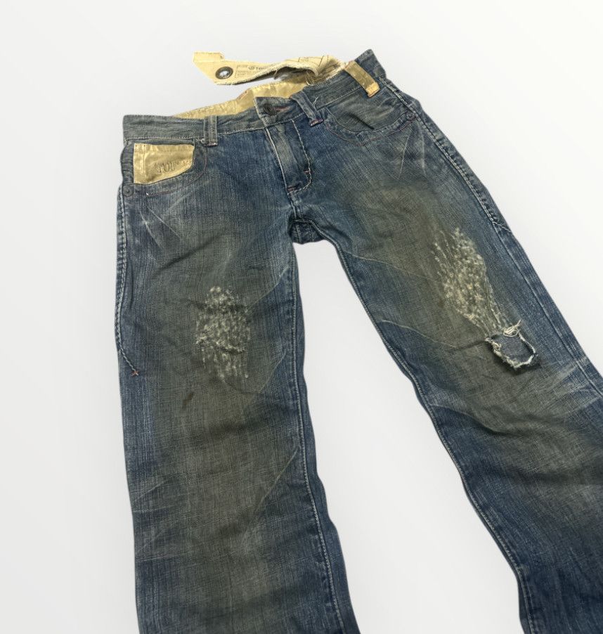 Japanese Brand Trashed distressed Tough Jeansmith denim Size US 31 - 2 Thumbnail