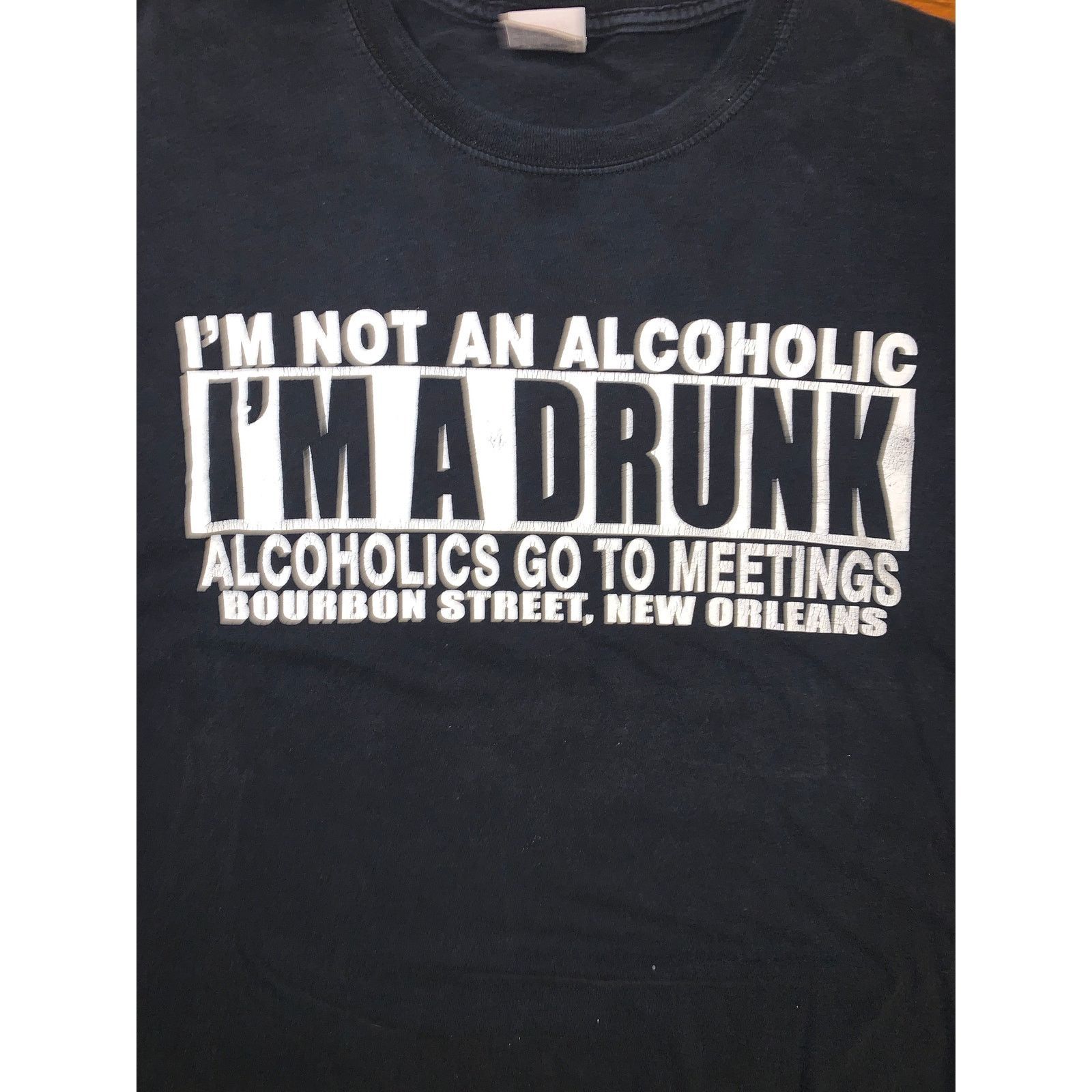 Fruit Of The Loom Bourbon Street New Orleans Funny T Shirt Large Drunk Tee Size US L / EU 52-54 / 3 - 1 Thumbnail