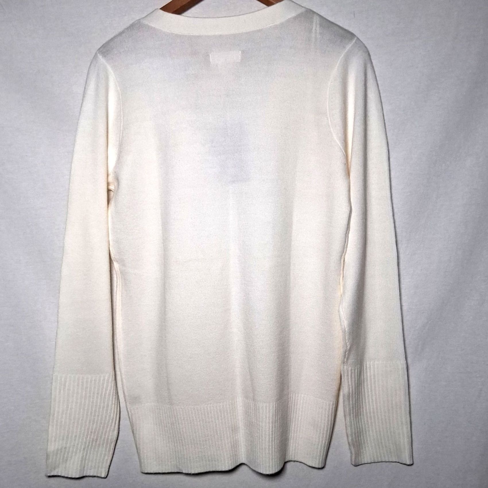 Route 66 Route 66 Sweater Women M Cream V Neck Y2K Retro Cozy Knit Pullover Size M / US 6-8 / IT 42-44 - 2 Thumbnail