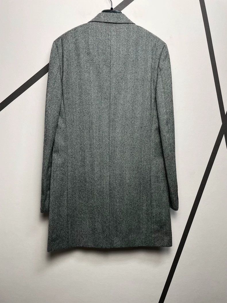 Saint Laurent Paris Saint Laurent Gray Houndstooth Wool Coat-2507 Size US L / EU 52-54 / 3 - 8 Thumbnail
