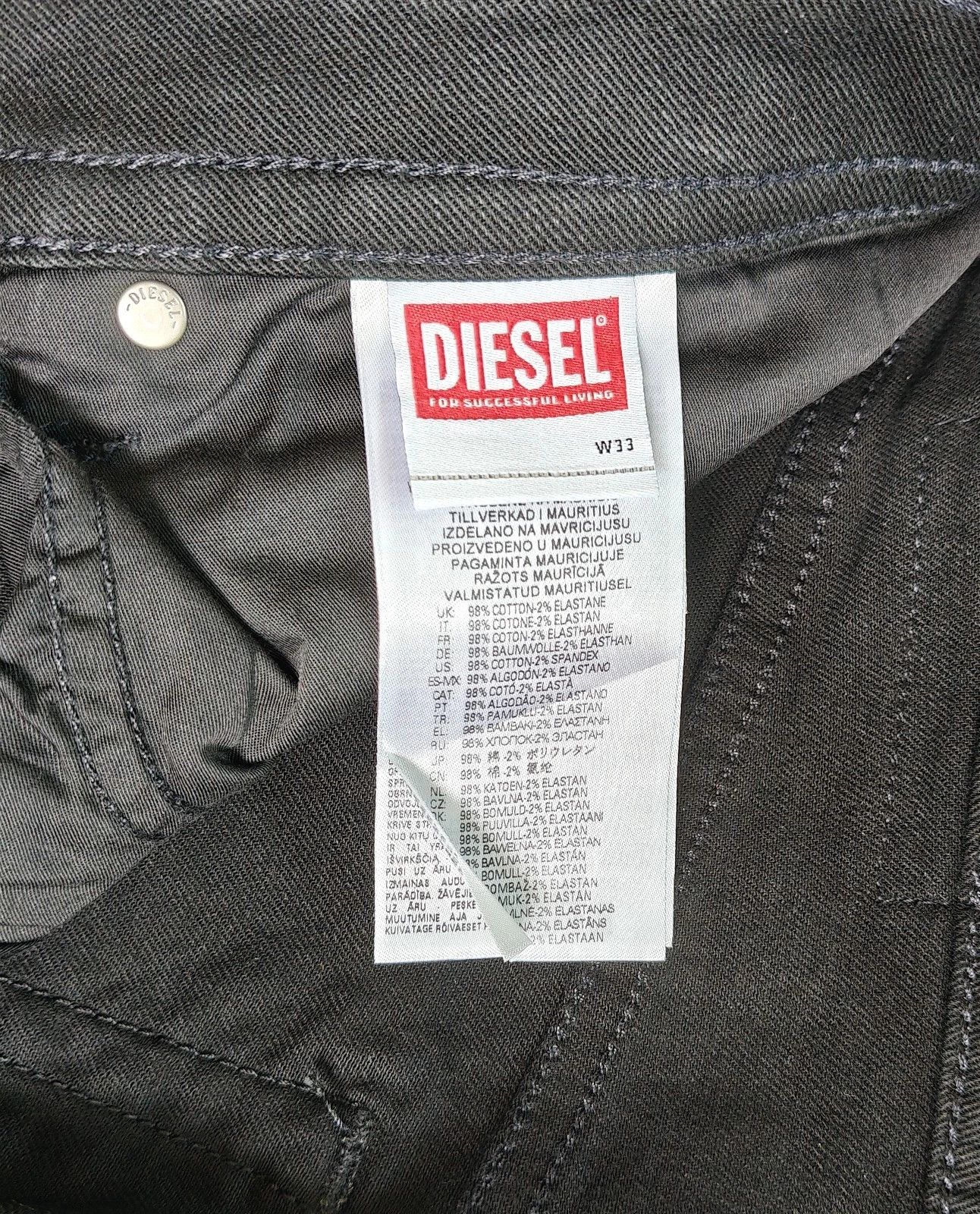 Diesel Diesel BUSTER L.32 MENS JEANS T/9581 Size US 33 - 6 Thumbnail