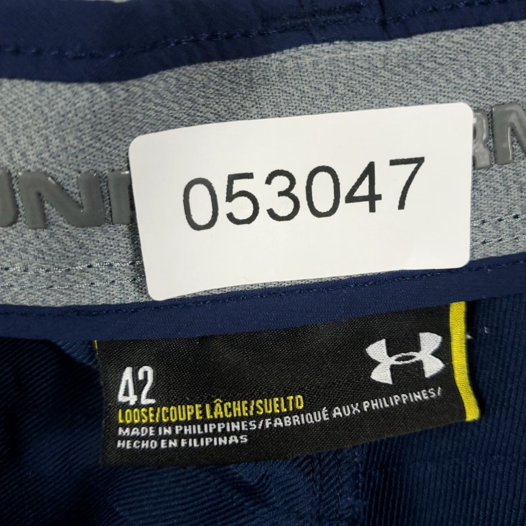 Under Armour Under Armour Shorts Mens 42 Blue Chino Flat Front Casual Workwear Pants Slim Regular Pocket Logo 42in Modern Preppy Mens Size US 42 / EU 58 - 8 Thumbnail