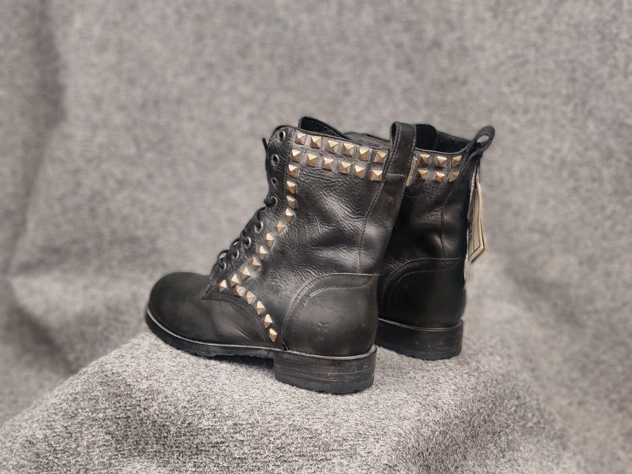 Frye Frye Design Rogan Studded Lace Tall Leather Ankle Boots Size US 11 / IT 41 - 7 Thumbnail