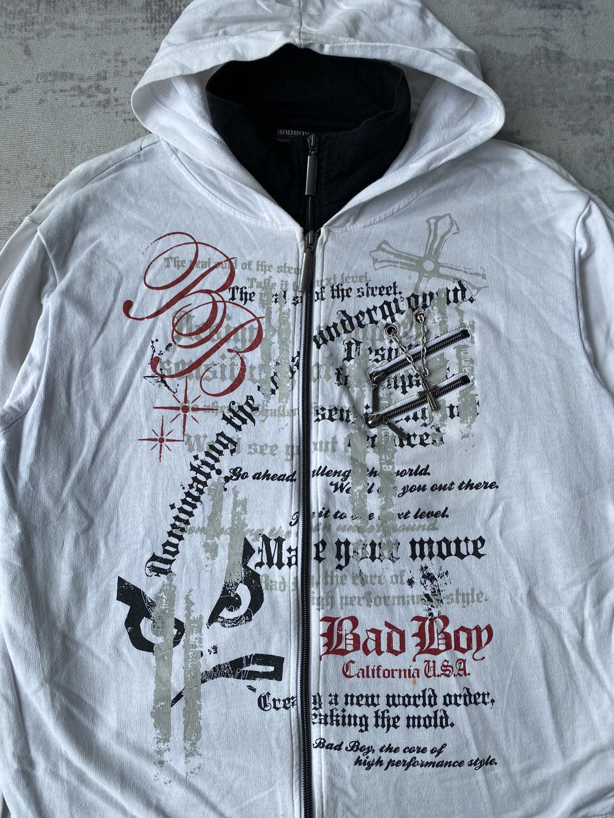 Japanese Brand Vintage Badboy Cross Chrome Goa Hearts Hoodies Size US L / EU 52-54 / 3 - 3 Thumbnail