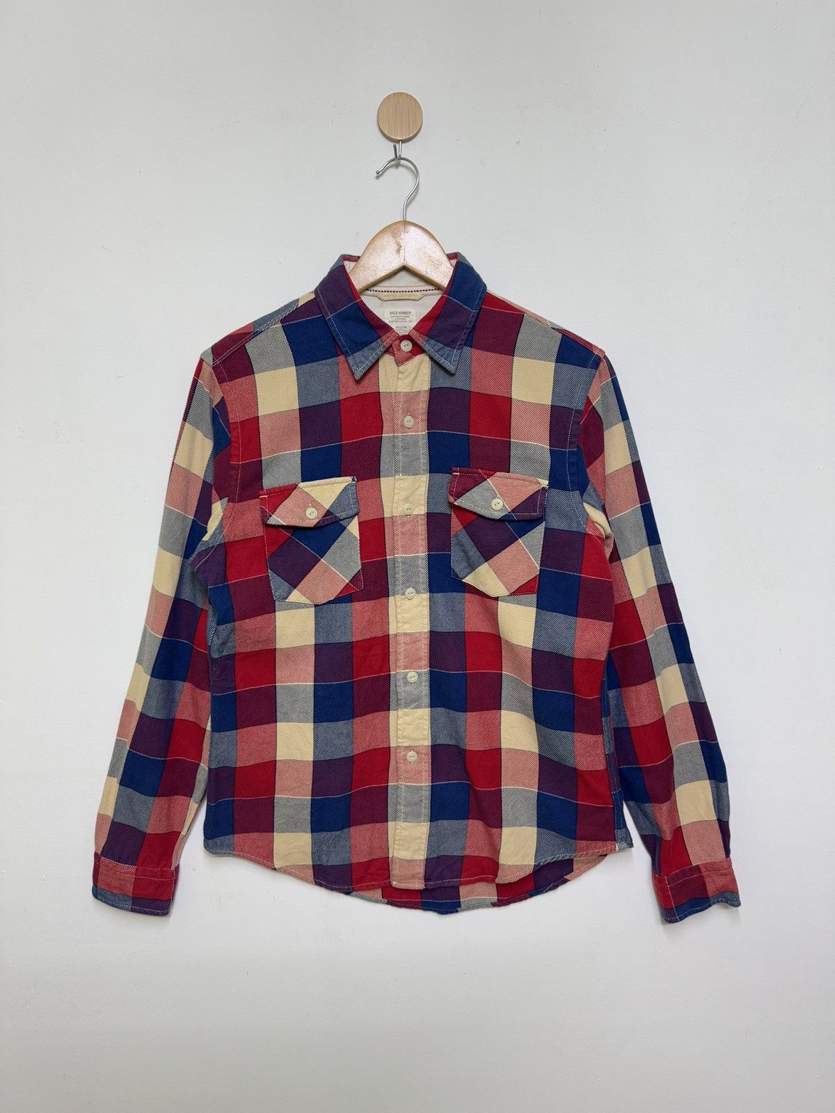 Flannel Flannel Vintage BACK NUMBER Plaid Design Size US M / EU 48-50 / 2 - 1 Thumbnail