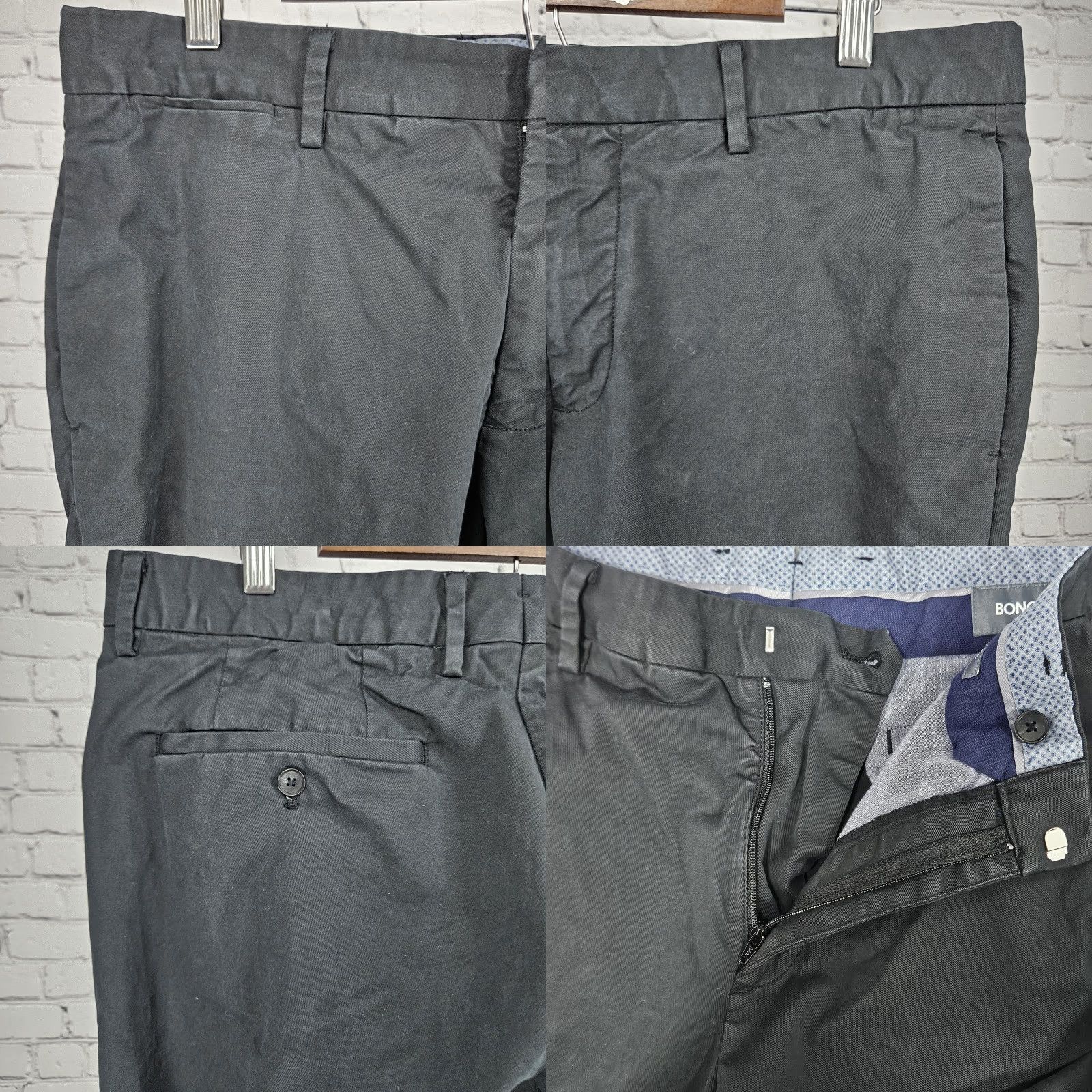 Bonobos Bonobos Black Chino Pants Athletic Stretch Flat Front 36x29 Regular Mens Size US 36 / EU 52 - 9 Thumbnail