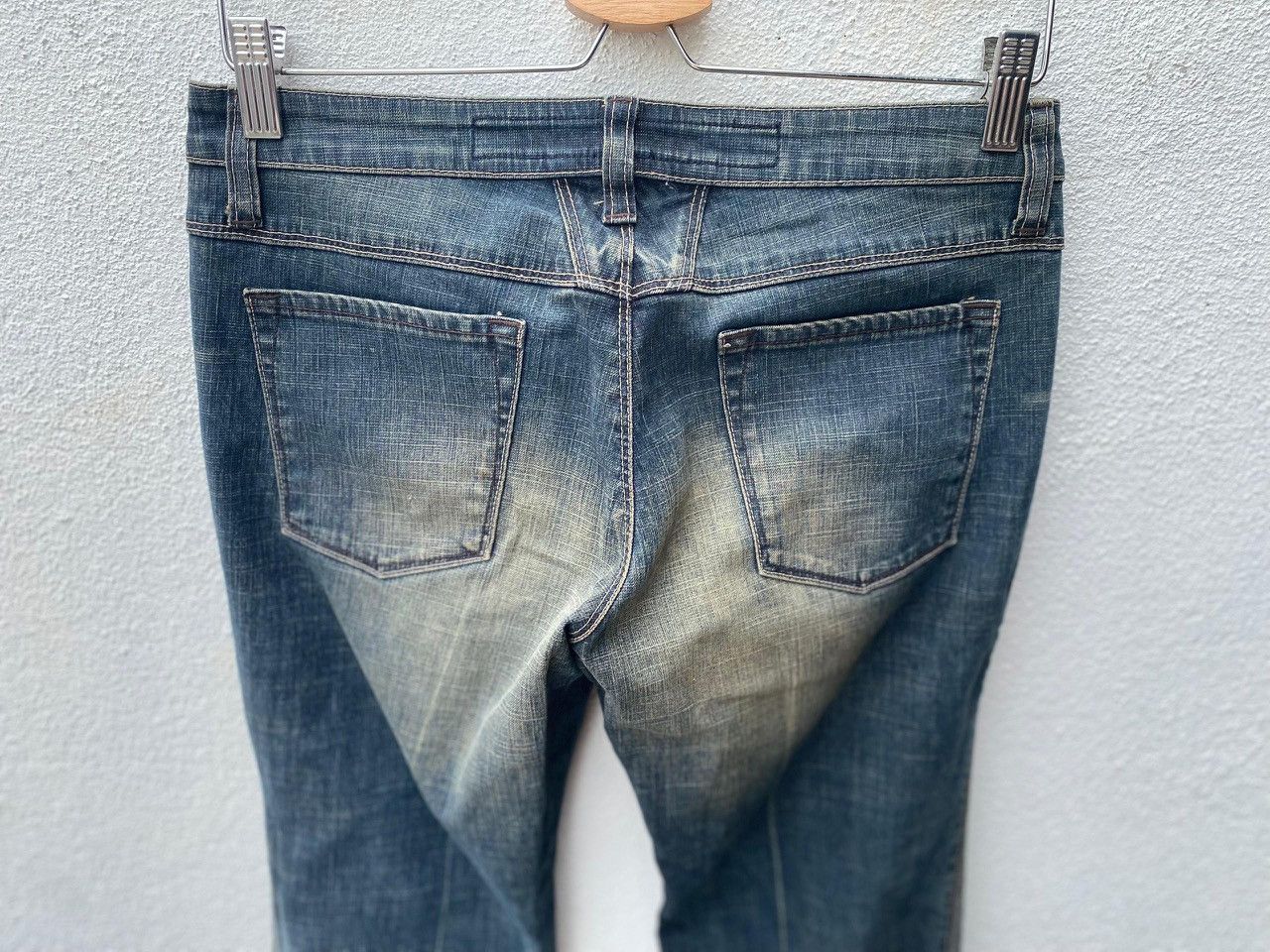 Marithe + Francois Girbaud Bell Bottom Stretch Denim Pant Y2K Size 30" / US 8 / IT 44 - 5 Thumbnail