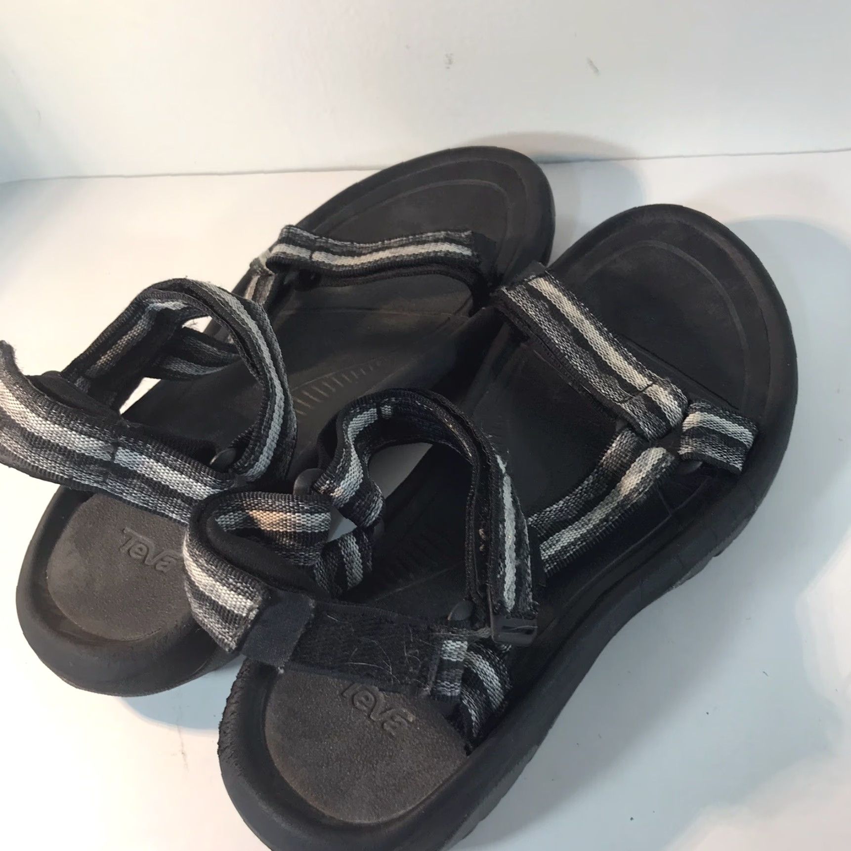 Teva Teva Sport Sandals Men's Size 9 Black Hook & Loop Strap Outdoor Casual Travel Size ONE SIZE - 3 Thumbnail