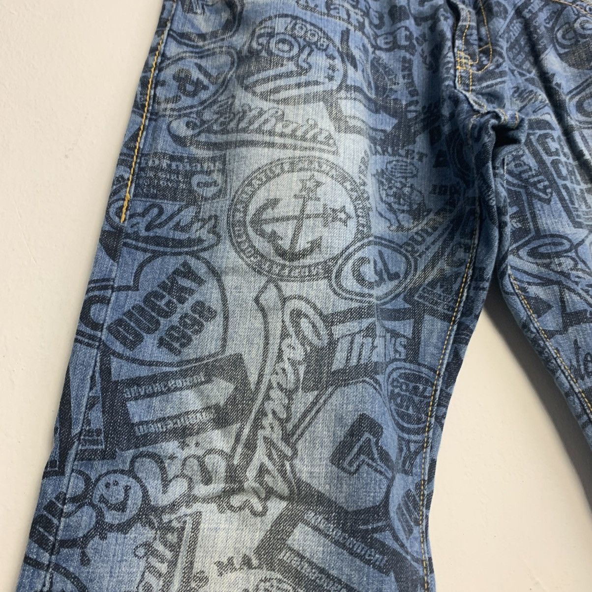 If Six Was Nine Rare Co&Lu Jeans Allover Graphic Print Denim Size US 30 / EU 46 - 8 Thumbnail