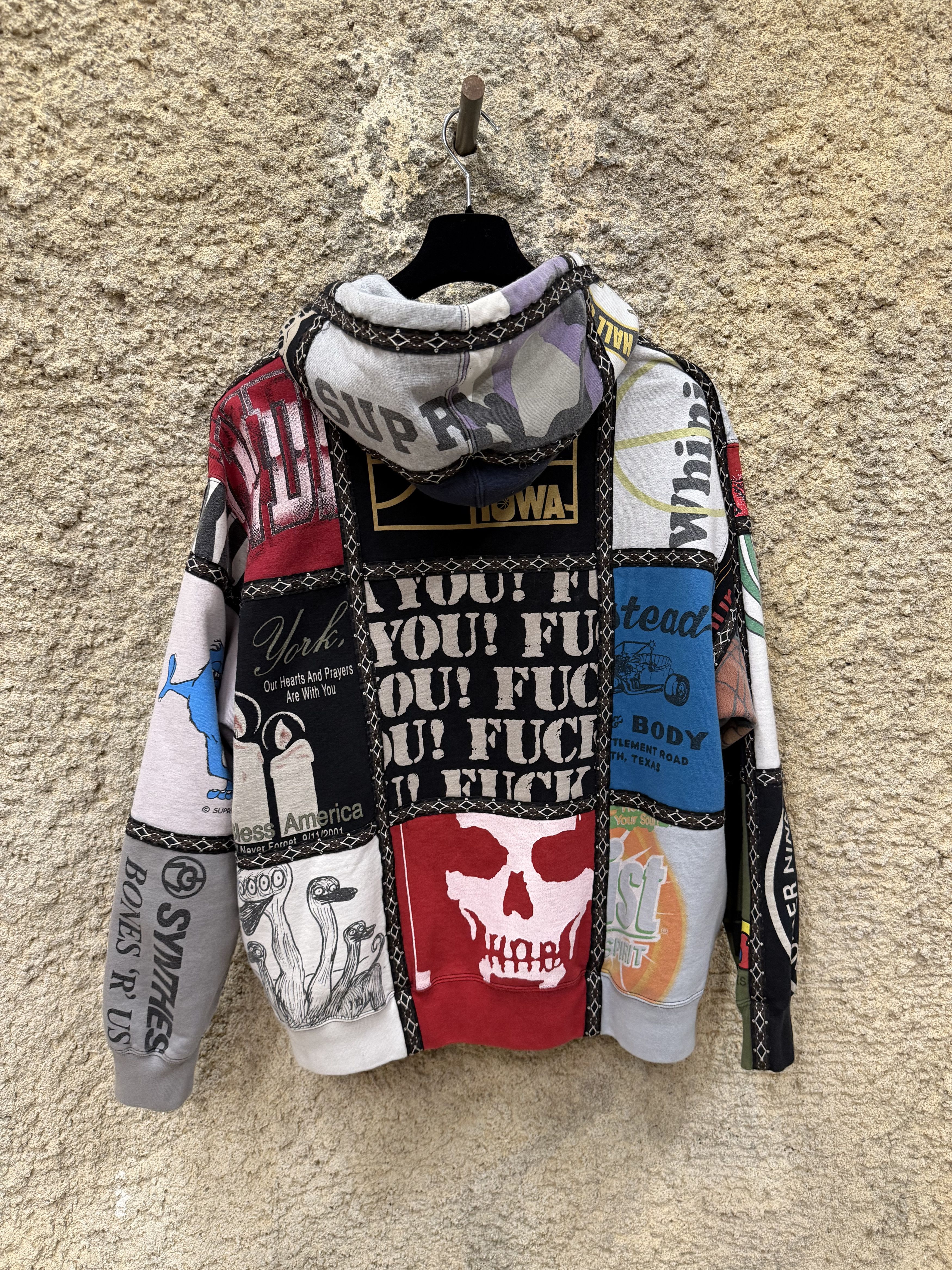 Number (N)ine × Supreme Supreme number nine patchwork zip up hoodie Size US L / EU 52-54 / 3 - 2 Thumbnail