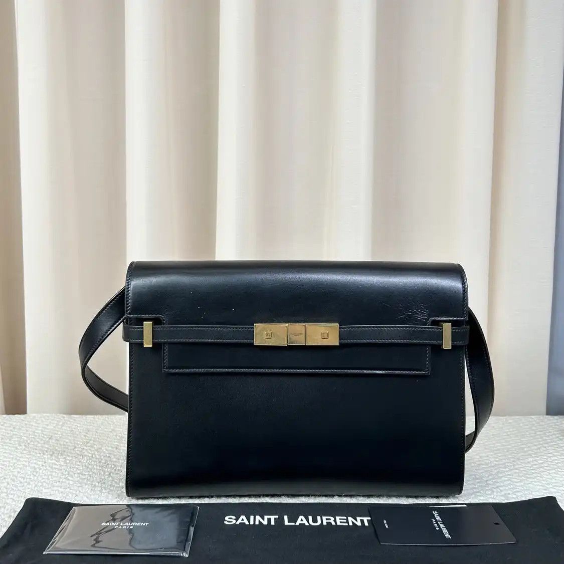 Saint Laurent Paris Saint Laurent Paris YSL MANHATTAN Medium black cowhide leather 曼哈顿bag crossbody Size ONE SIZE - 1 Thumbnail