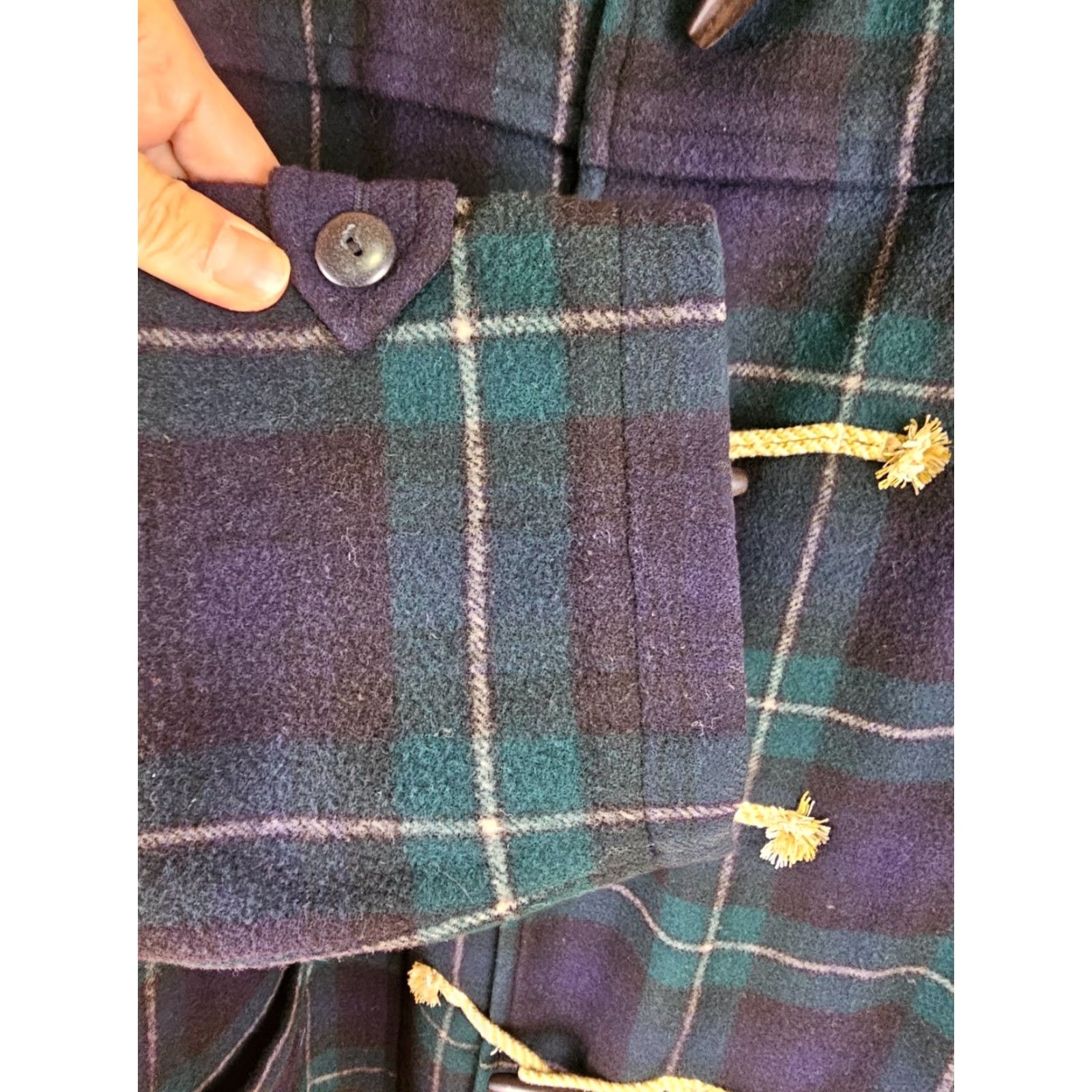 Polo Ralph Lauren VINTAGE POLO RALPH LAUREN PLAID CHECK WOOL DUFFLE COAT SZ XLARGE COAT Mens Duck Wool Duﬀle 90's Green Size US XL / EU 56 / 4 - 6 Thumbnail