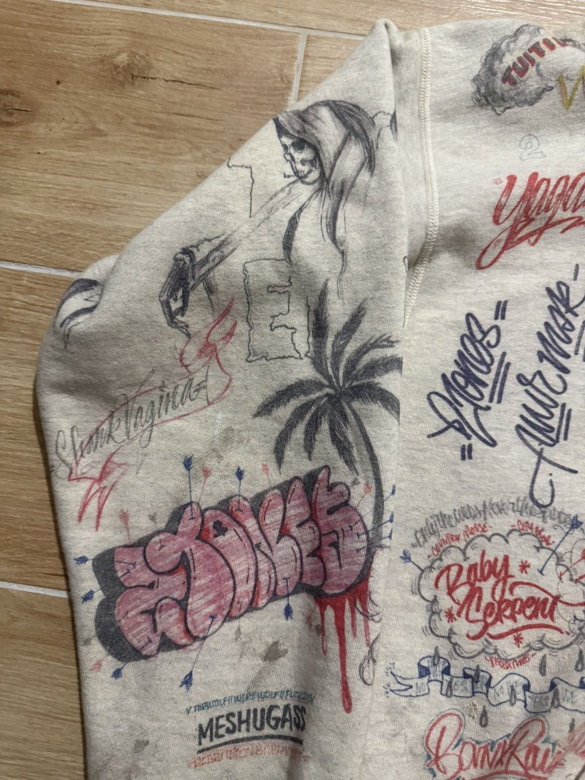 Born X Raised × Saint Michael Saint Michael x Born X Raised All Over Graffiti Hoodie XL Size US XL / EU 56 / 4 - 5 Thumbnail