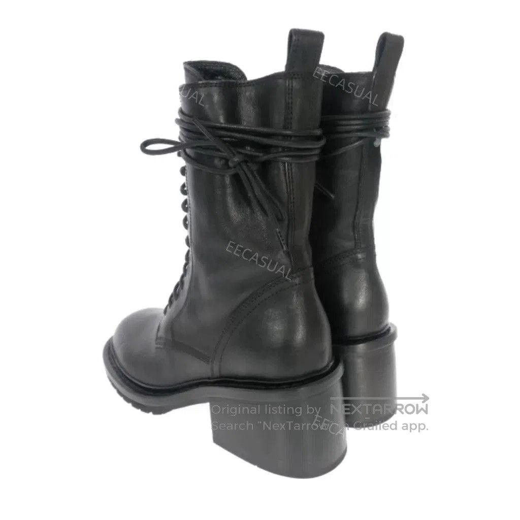 Ann Demeulemeester Elegant Black Leather High Heeled Boots. Size US 4 / IT 34 - 2 Thumbnail