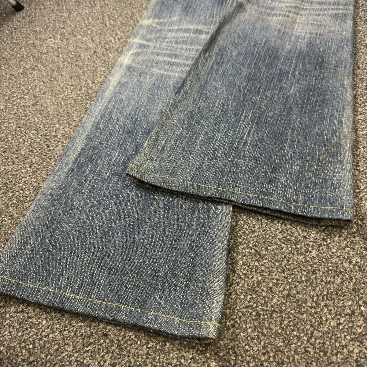 If Six Was Nine 🔥🇯🇵 Vintage 90s Flared Edwin Damage 13oz 503 Denim Jeans Size US 30 / EU 46 - 10 Thumbnail