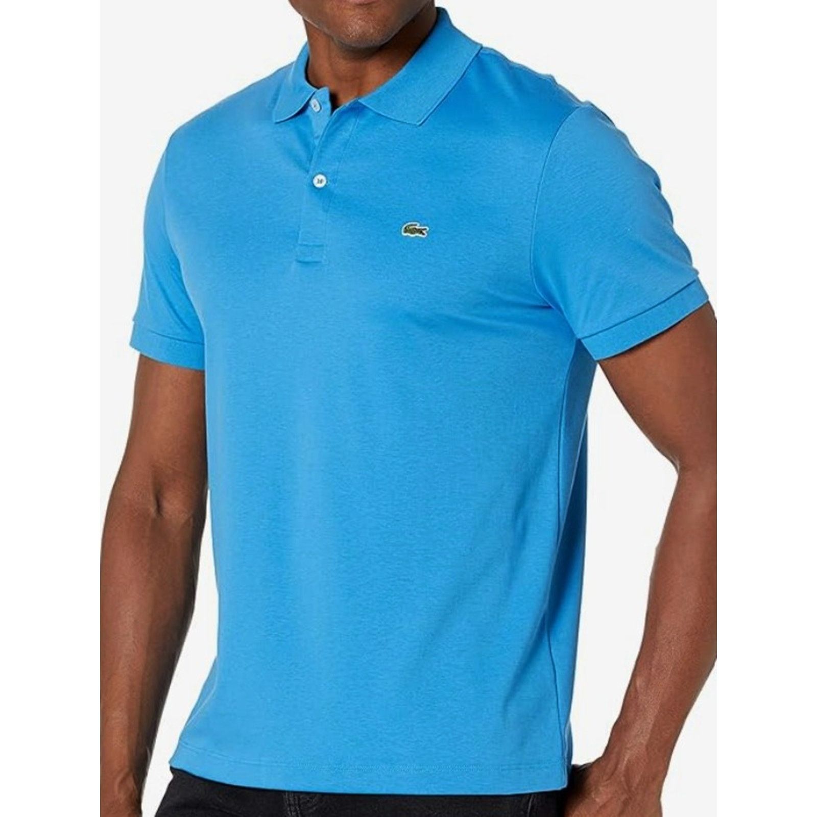 Lacoste Lacoste Mens Pima Jersey Interlock Regular Fit Polo Blue S Size US S / EU 44-46 / 1 - 1 Thumbnail