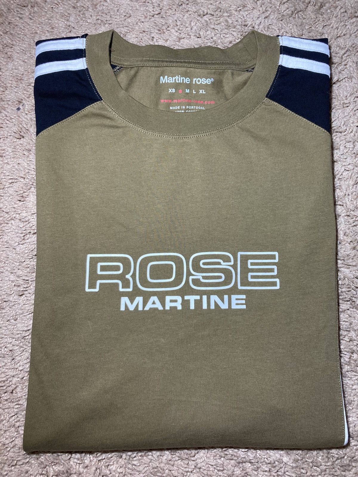 Martine Rose New SS25 Martine Rose Panel Boss Logo Stripe Top Olive 2025 Size US S / EU 44-46 / 1 - 1 Thumbnail