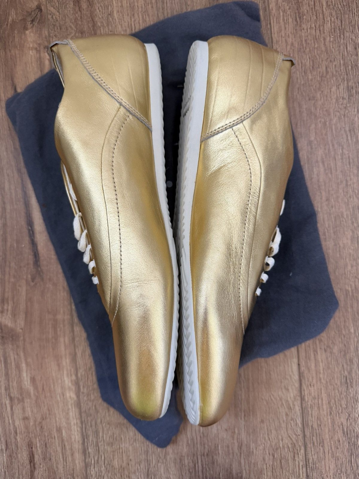 Dior Dior Homme AW07 Navigate Gold Goatskin Sneakers Size US 8.5 / EU 41-42 - 6 Thumbnail