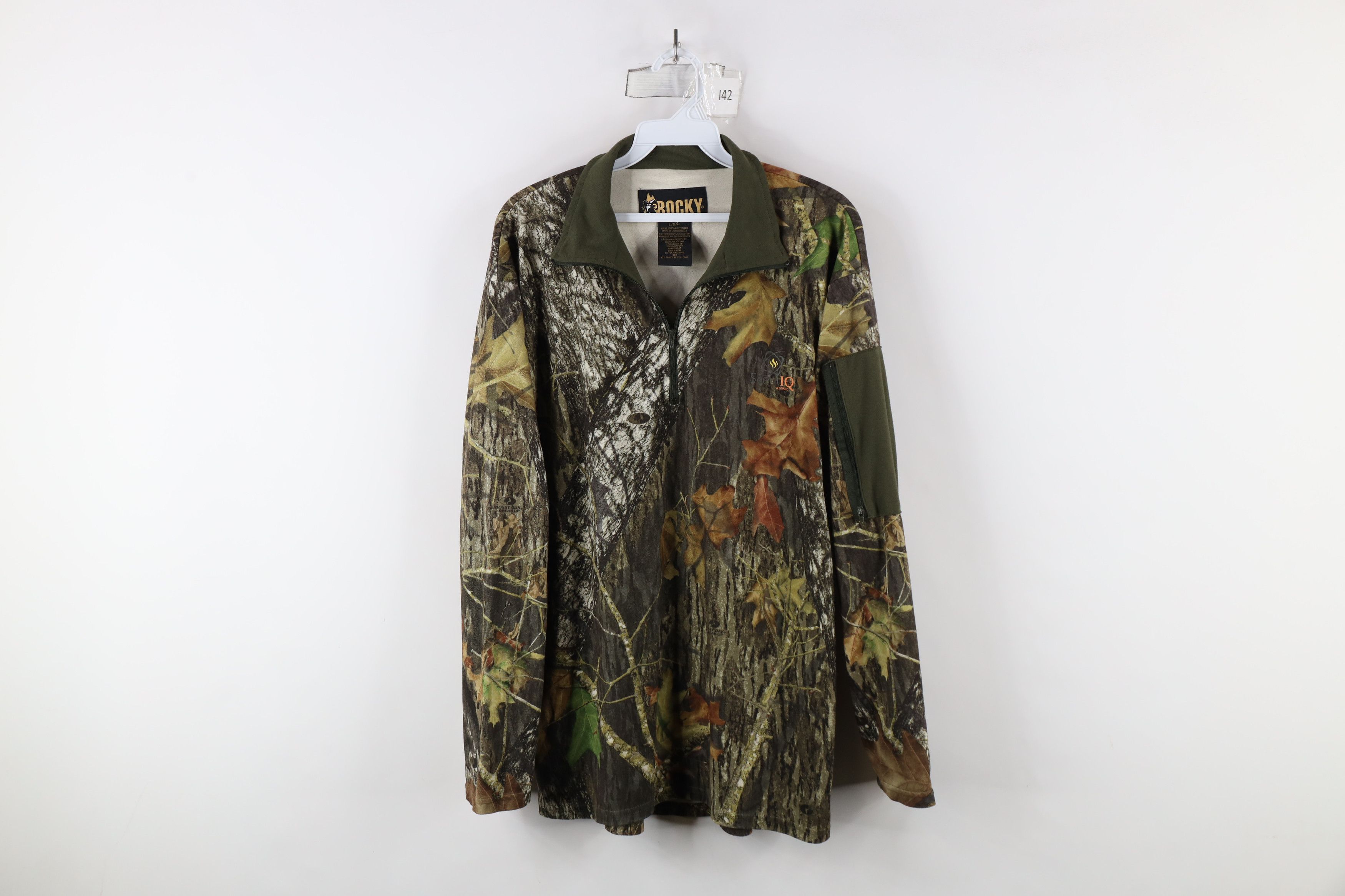 Vintage Vintage Streetwear Mossy Oak Camouflage Half Zip Sweater Size US L / EU 52-54 / 3 - 1 Thumbnail