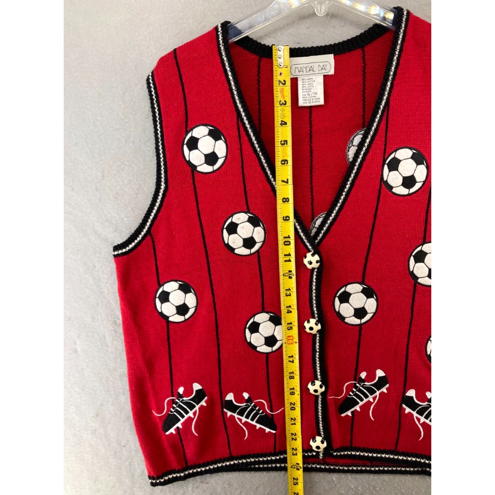 Vintage VINTAGE Mandal Bay Vest Womens XL Red Soccer Sports VTG 90s Size XL / US 12-14 / IT 48-50 - 3 Thumbnail