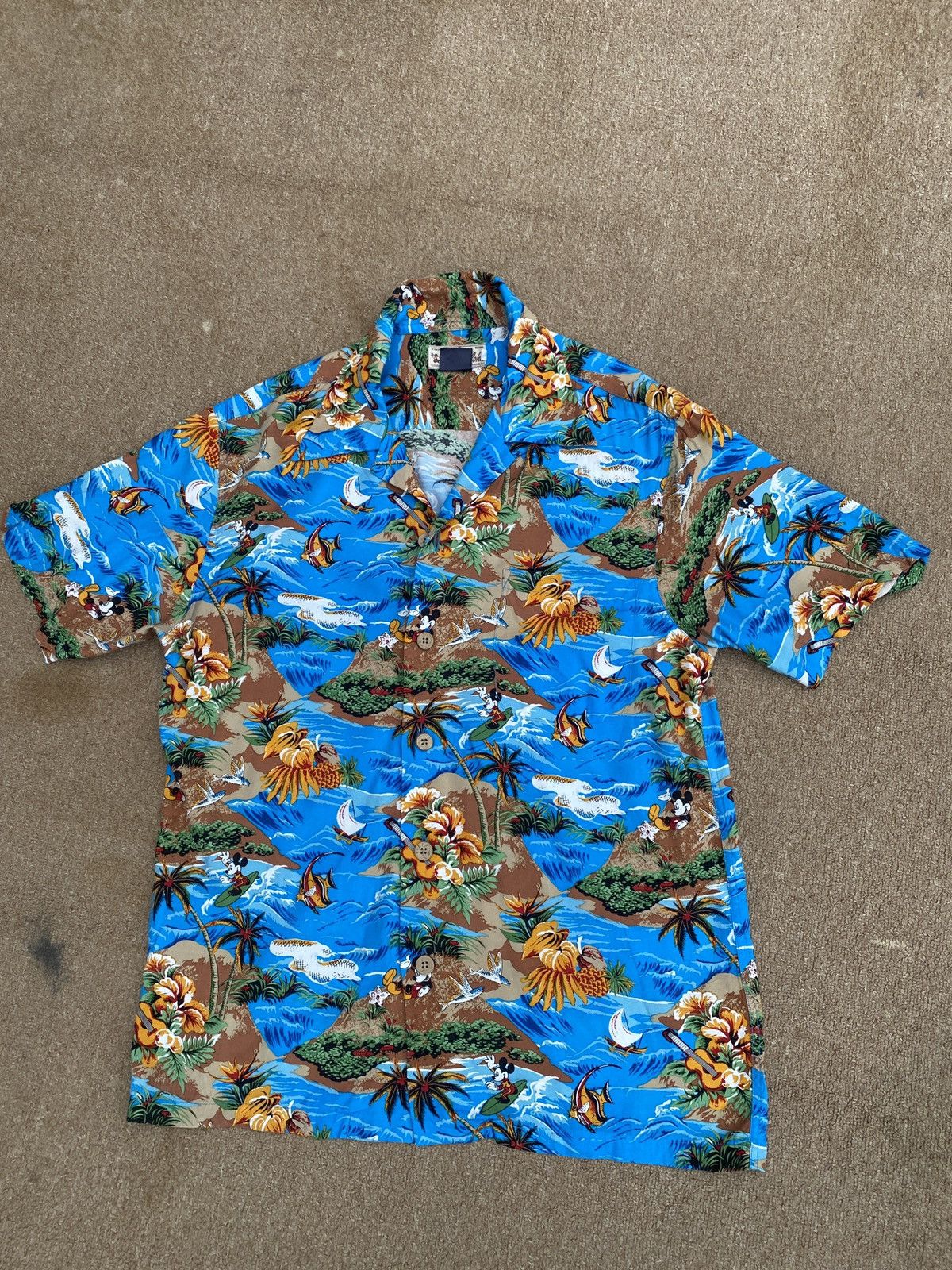 Disney × Vintage Vintage aloha disney mickey full print hawaiian shirt Size US L / EU 52-54 / 3 - 13 Thumbnail