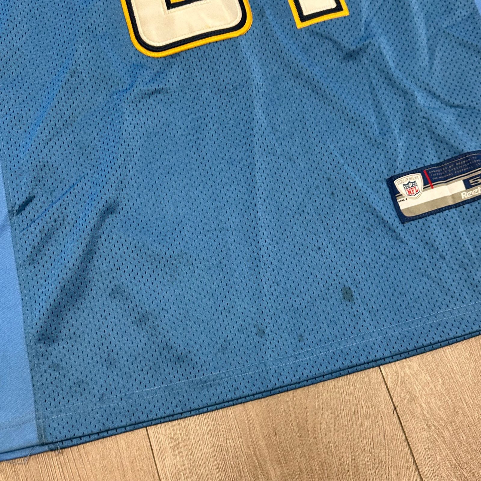 Reebok Vintage Reebok NFL San Diego Chargers Spikes 51 Blue Jersey Size US XL / EU 56 / 4 - 3 Thumbnail