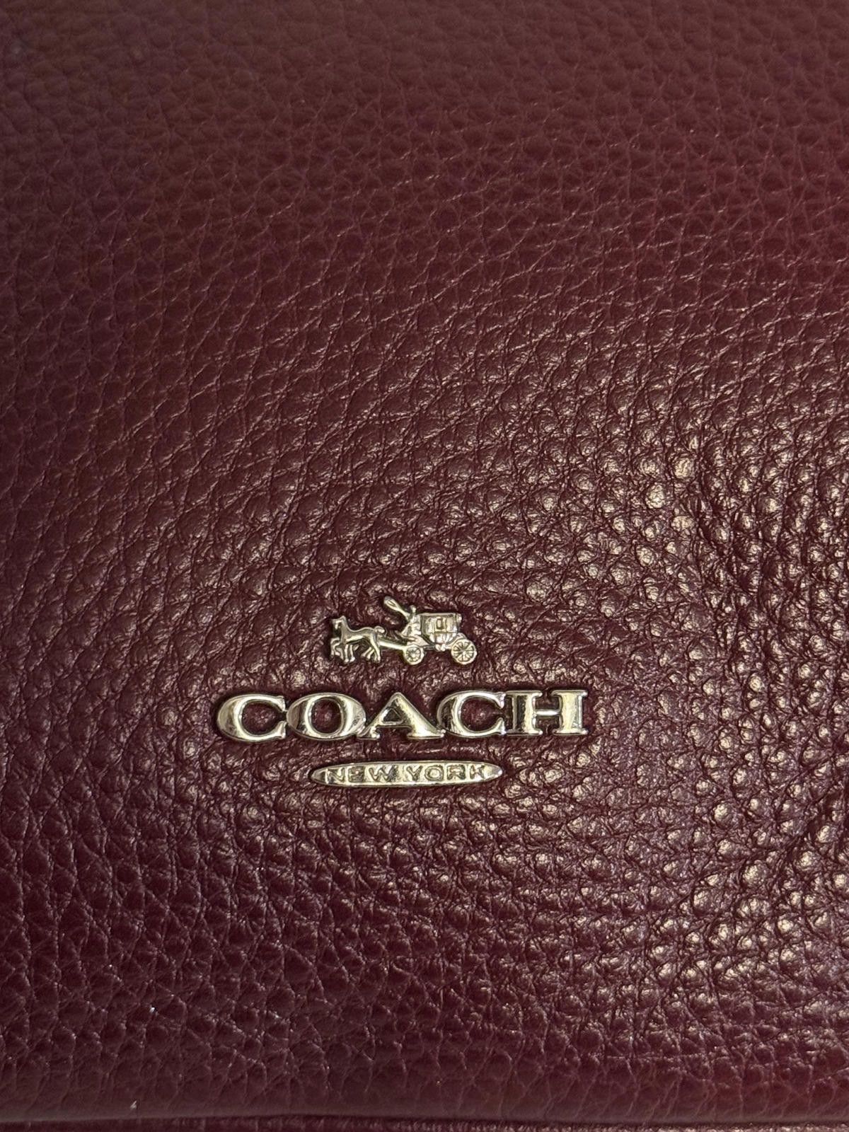 Coach Stylish Coach Burgundy Leather Crossbody Bag Size ONE SIZE - 3 Thumbnail