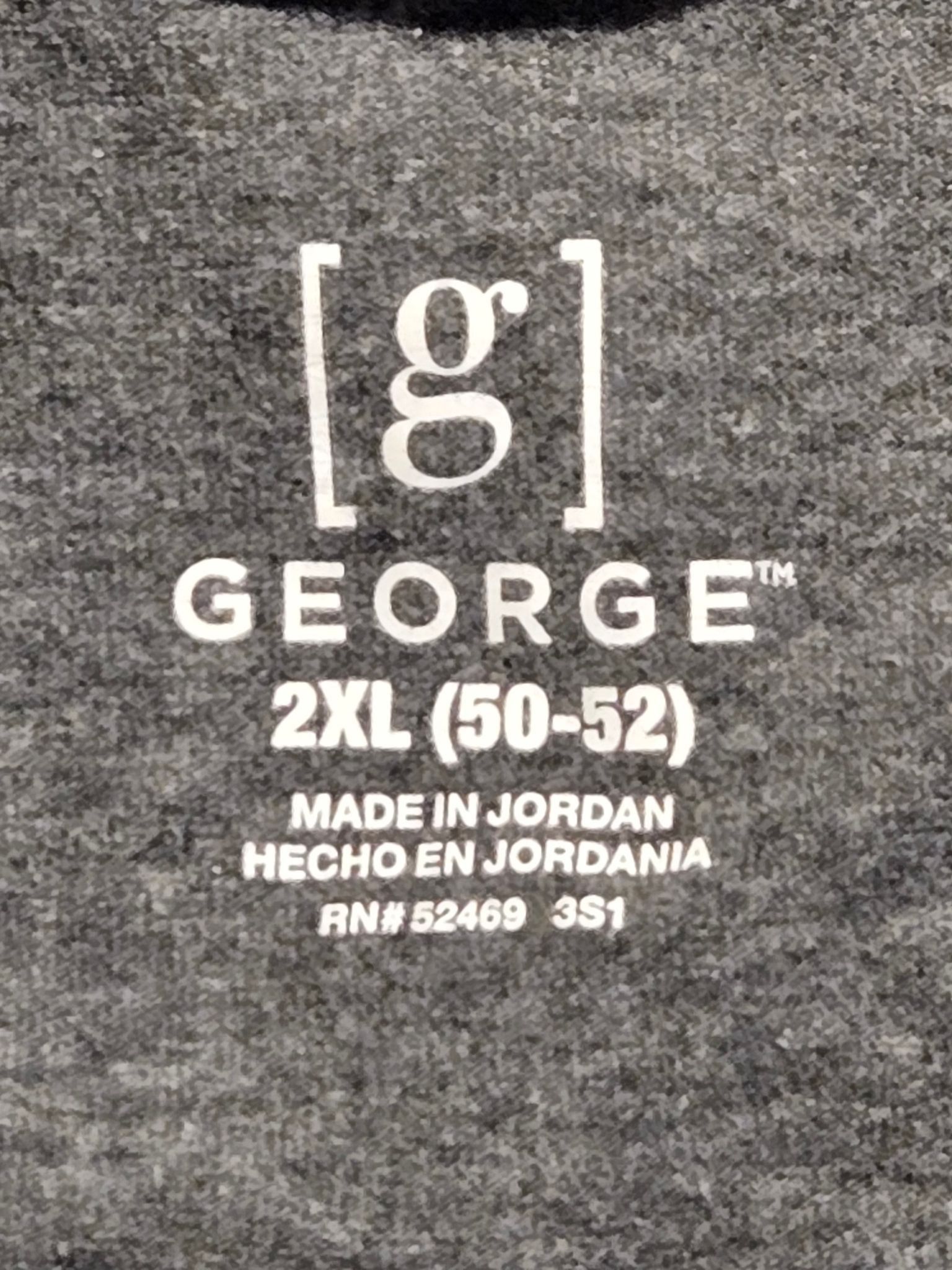 George George Shirt Mens 2XL Gray Short Sleeve Crew Neck Basic Tee Size US XXL / EU 58 / 5 - 2 Thumbnail