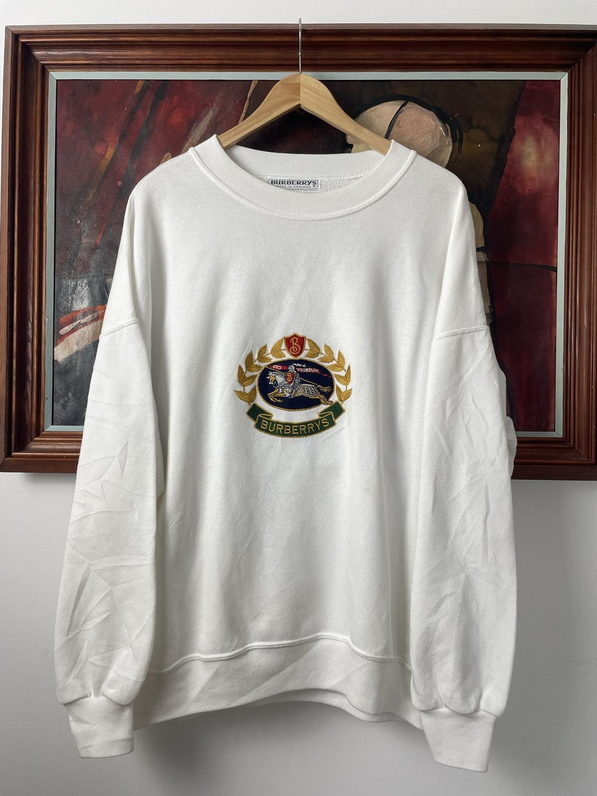 Vintage Burberry Embroidered Sweatshirt Size M
