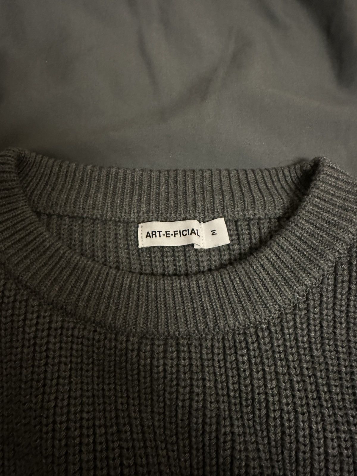 Other arteficial gray stone washed knit sweater Size US M / EU 48-50 / 2 - 3 Thumbnail