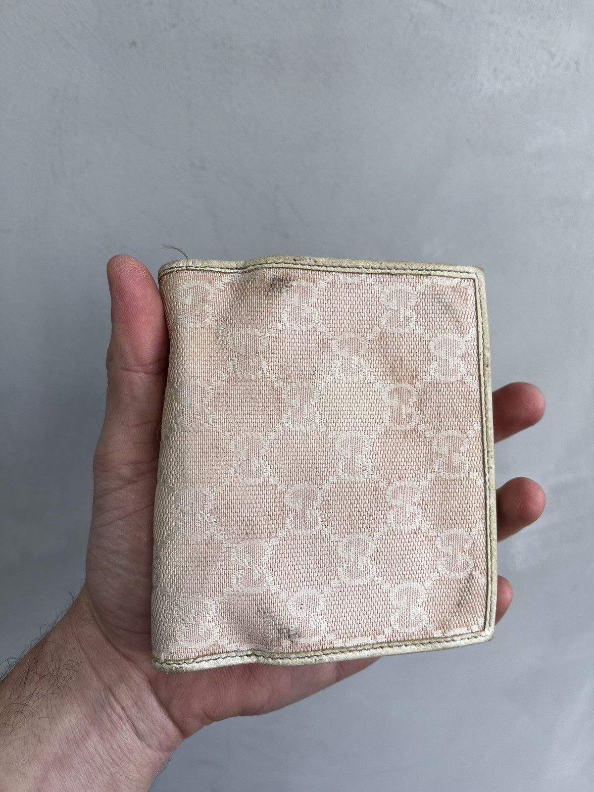 Gucci VINTAGE PINK MINI MONOGRAM WALLET GUGGI 2000s Size ONE SIZE - 3 Thumbnail