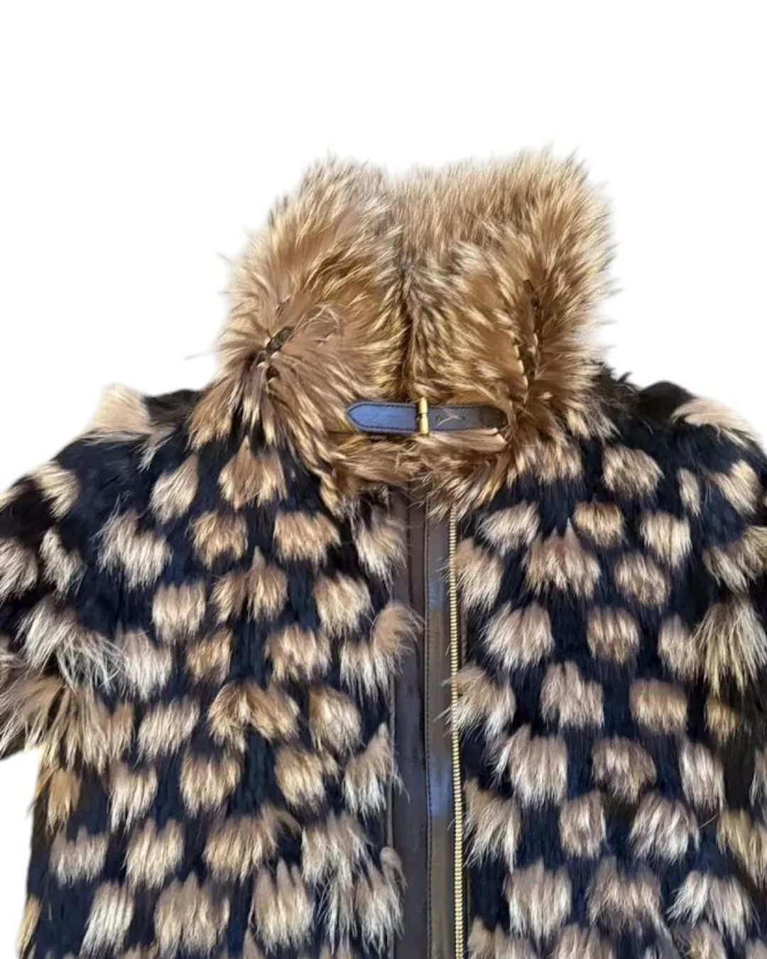 Gucci F/W 2008 RACCOON FUR LEATHER BOMBER JACKET Size XS / US 0-2 / IT 36-38 - 3 Thumbnail