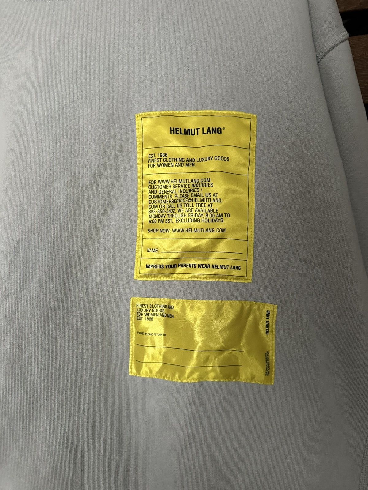 Helmut Lang Helmut Lang Logo Patch Sweatshirt Crewneck Size US XXL / EU 58 / 5 - 5 Thumbnail