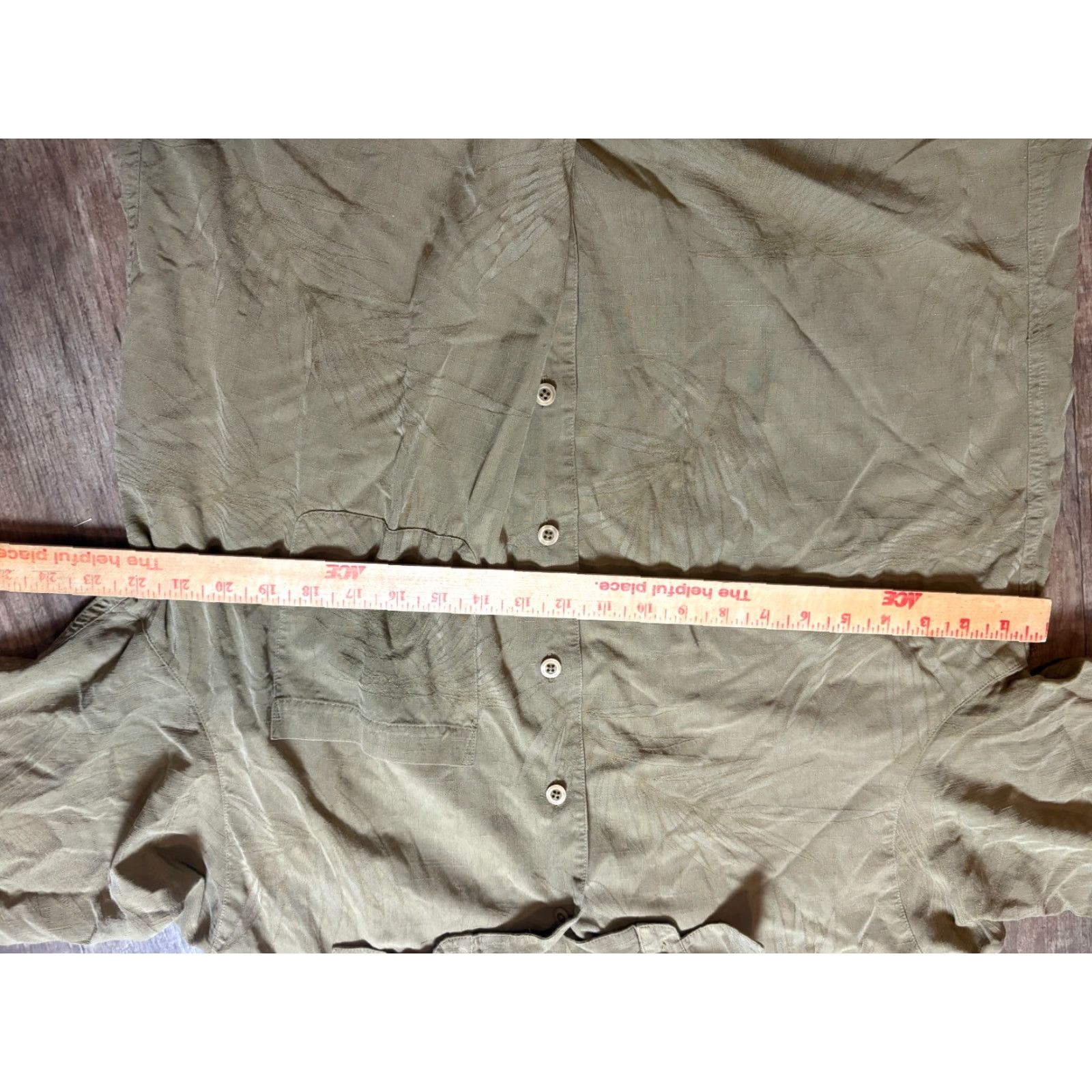 Vintage Caribbean Pineapple Hawaiian Shirt Mens Large Tan Button-Up Silk Cotton Shirt Size US L / EU 52-54 / 3 - 3 Thumbnail