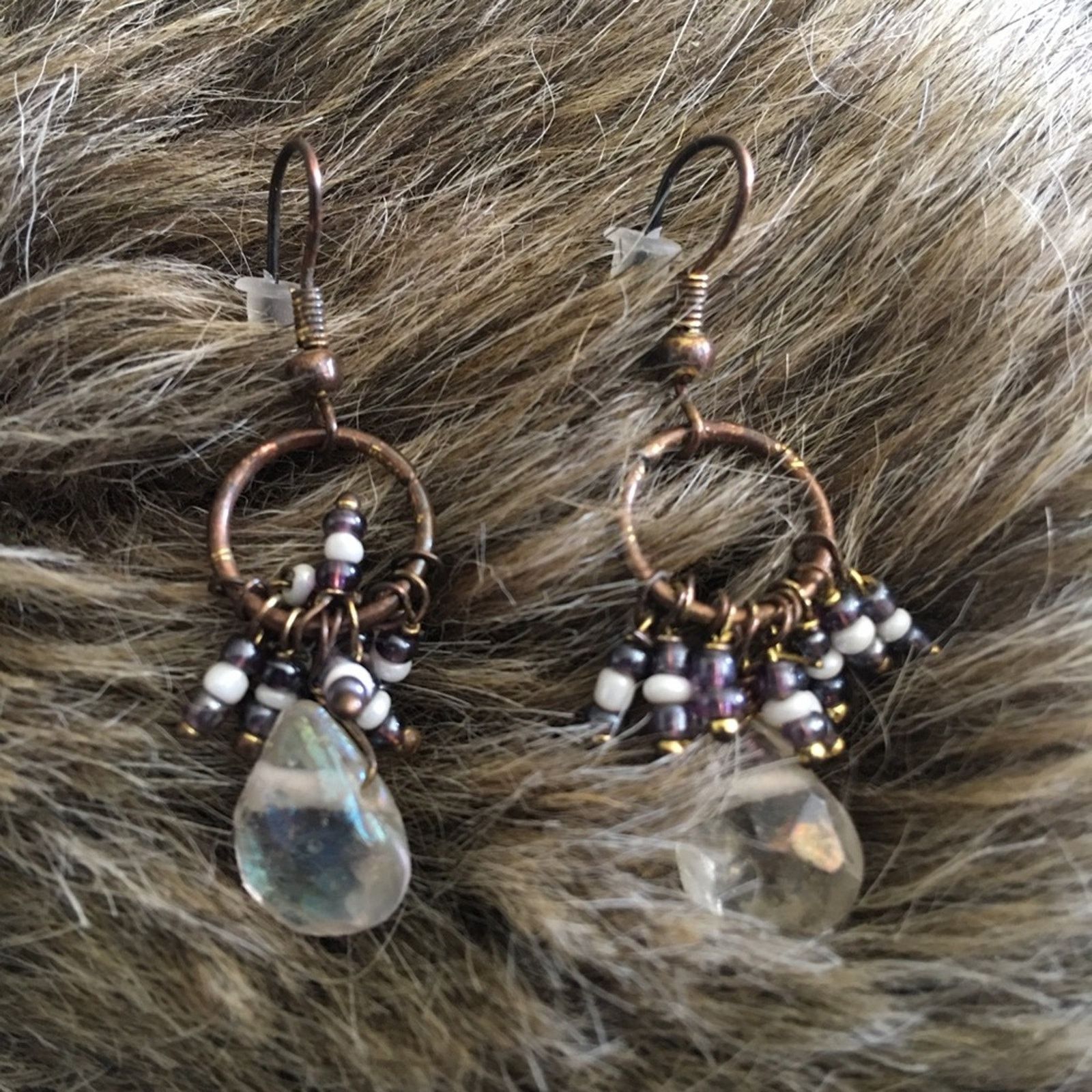 Vintage Vintage chandelier style beaded fish hook earrings Size ONE SIZE - 4 Thumbnail