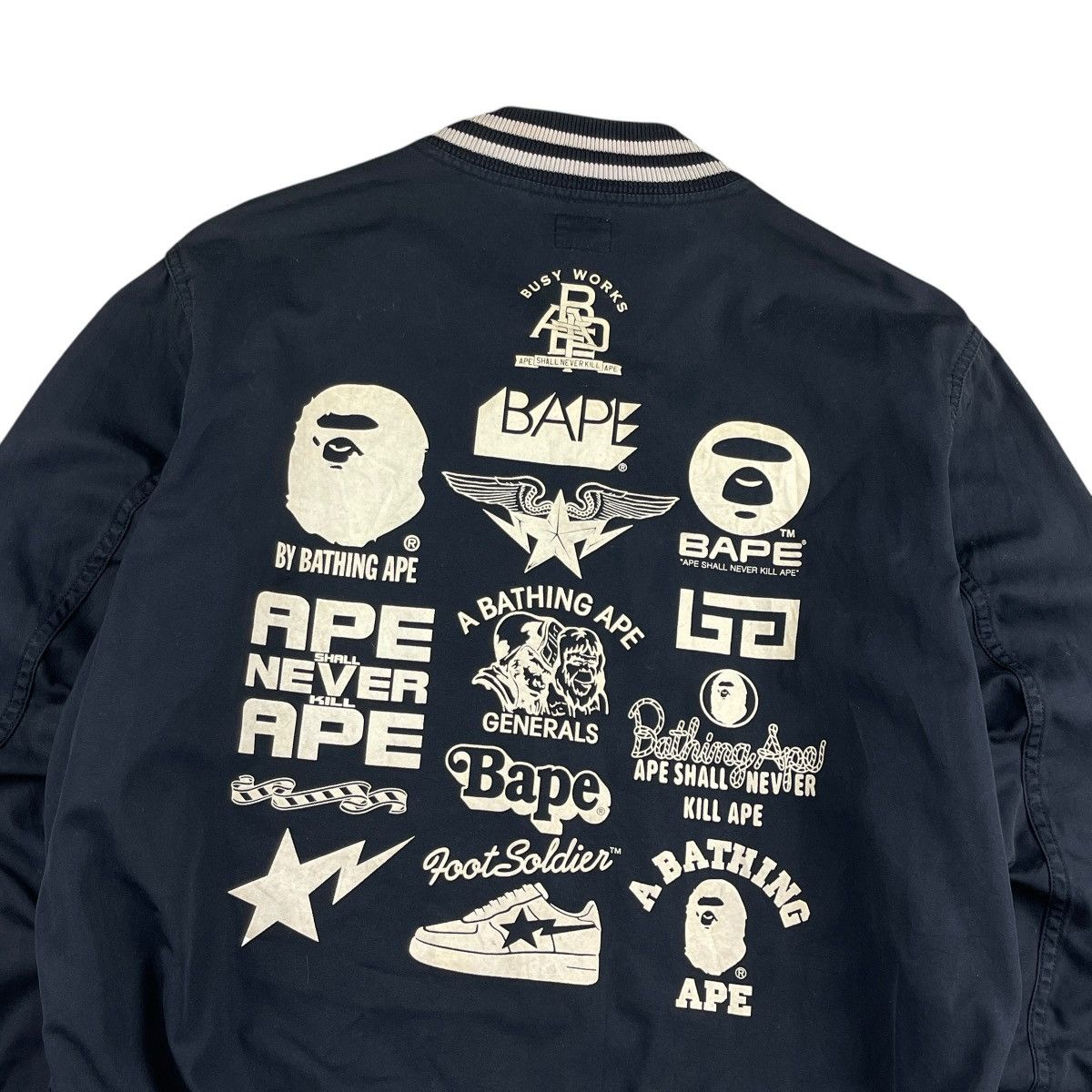 Bape BAPE Logo's Varsity Jacket Size US M / EU 48-50 / 2 - 15 Thumbnail