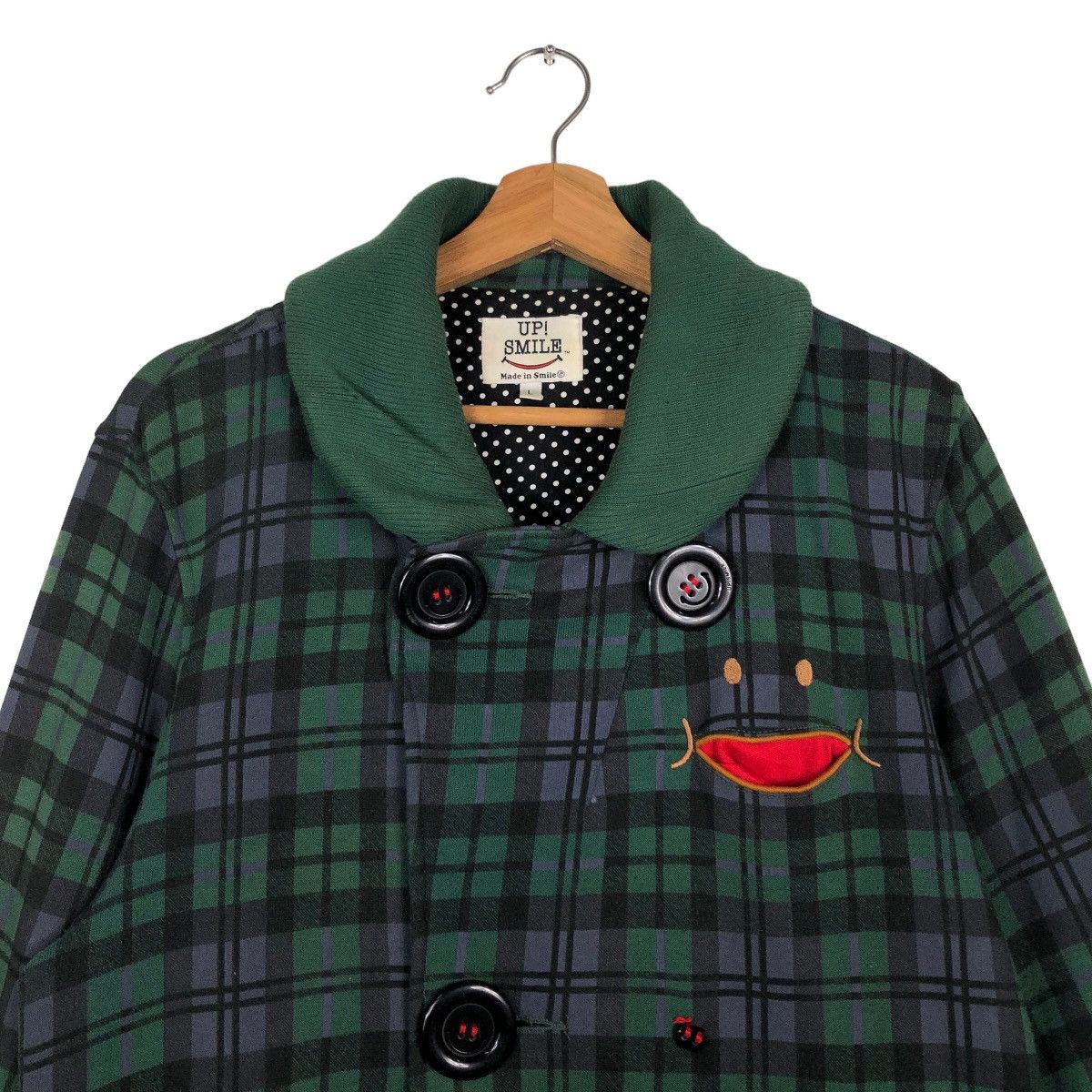 Japanese Brand 🔥Punk Design Tartan Design Up Smile Japan Jacket Kapital Size US L / EU 52-54 / 3 - 3 Thumbnail