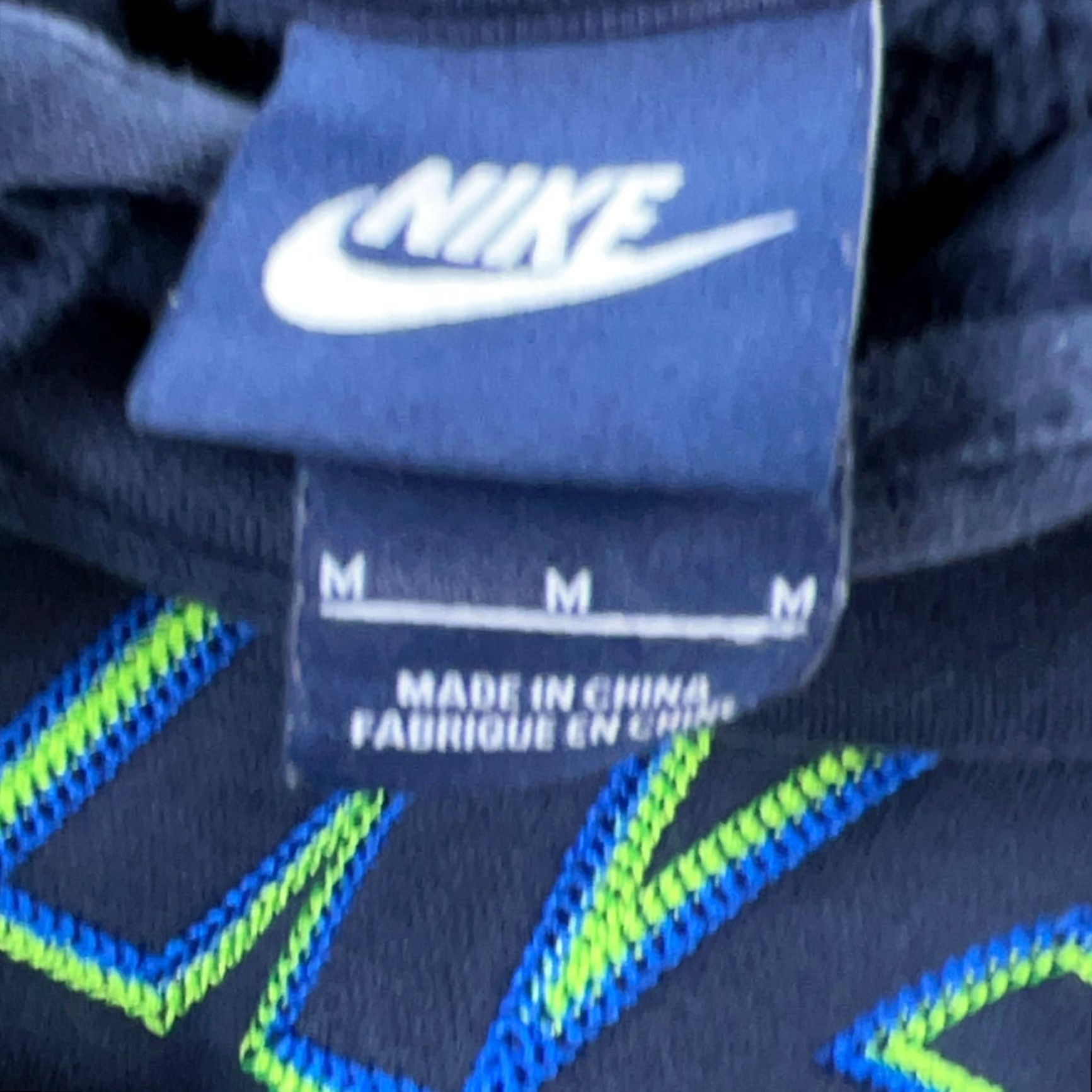 Nike Nike Hoodie Men M Blue Sweatshirt Graphic Print Logo Pullover Jacket Cotton Blend Fleece Hooded All Seasons Regular Moisture Wicking Pockets Size US M / EU 48-50 / 2 - 6 Thumbnail