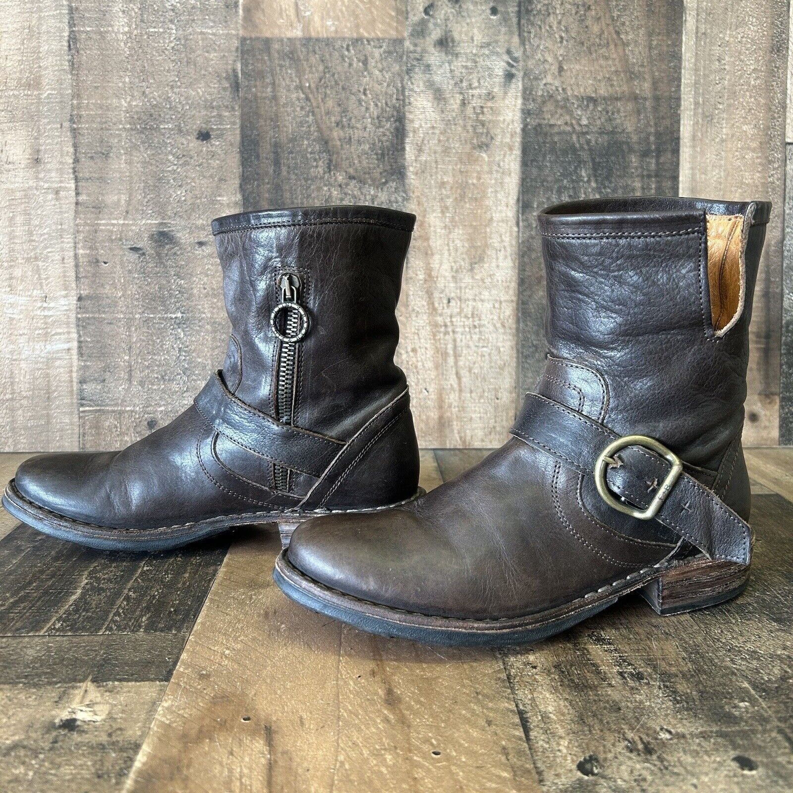 Fiorentini + Baker Fiorentini Baker Side Zip Brown Boots Womens EUR 35 US 5 Size US 5 / IT 35 - 1 Thumbnail