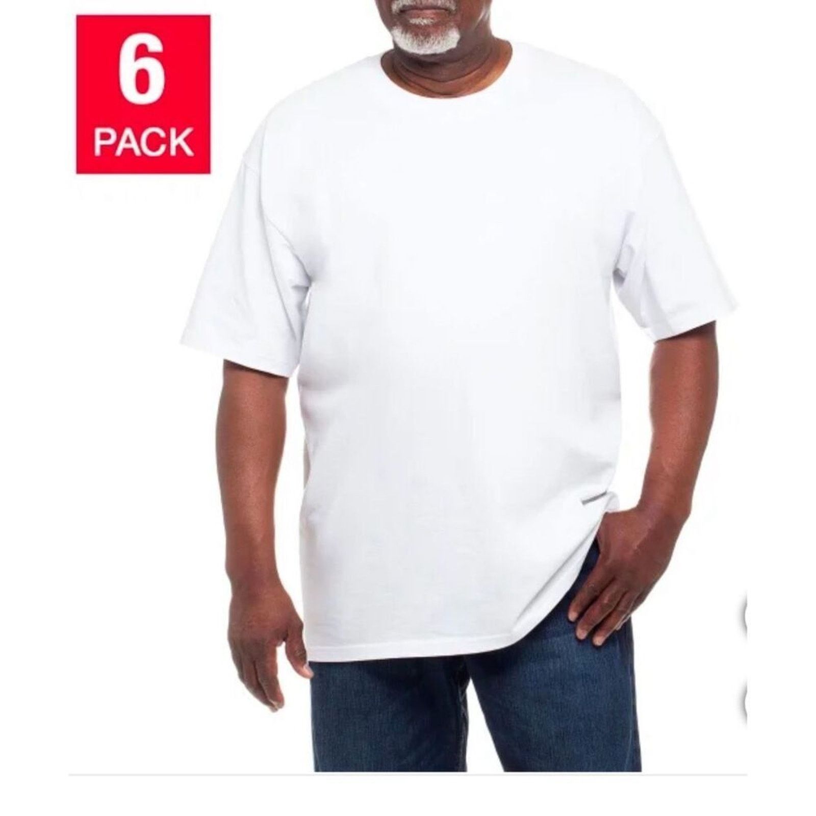 Kirkland Signature Kirkland Signature Men's Crew Neck Tee, 6-pack XL NEW Size US XL / EU 56 / 4 - 2 Thumbnail