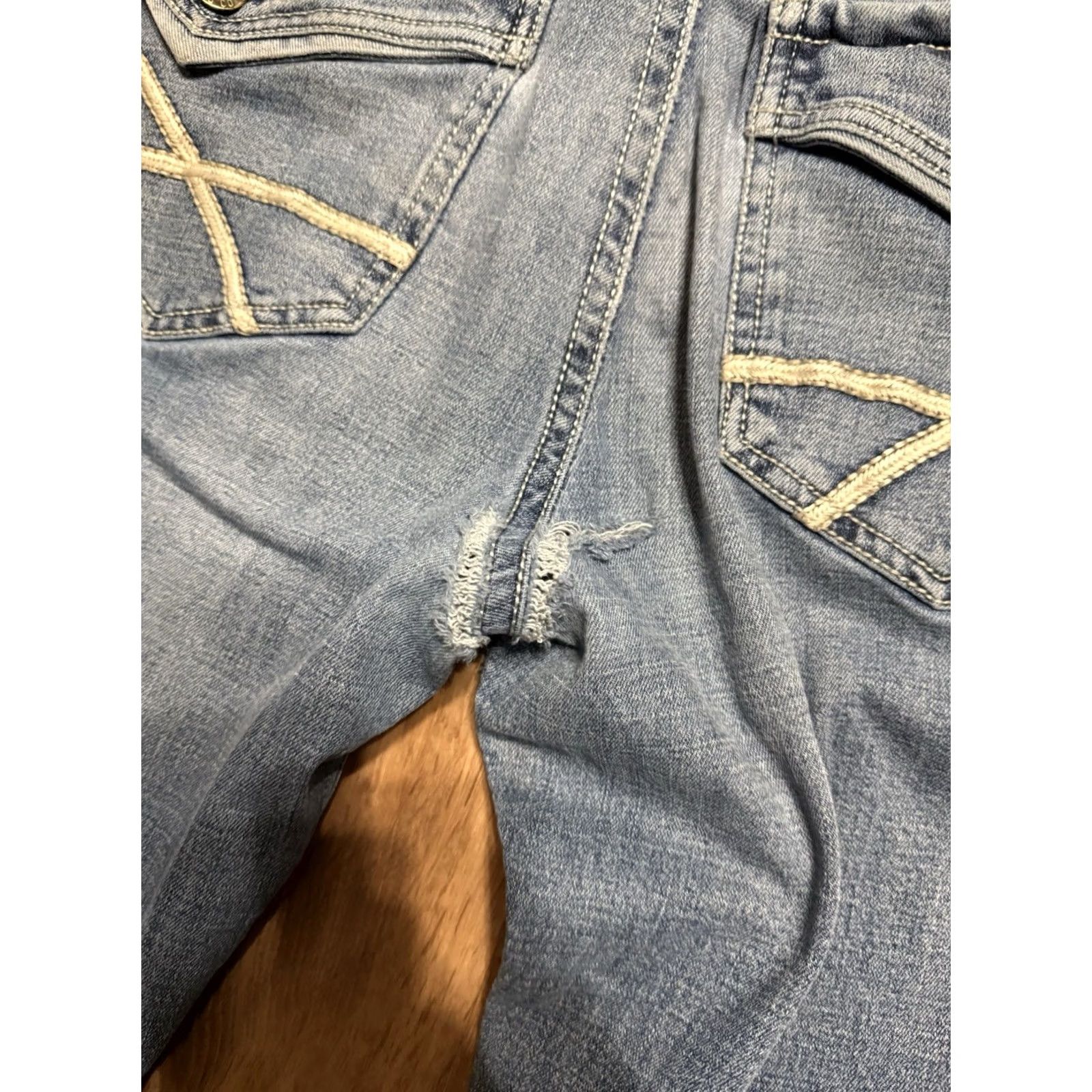 Denime Axel Jeans Slim Boot Distressed Denim Pants Men's 34x32 32x30 TK Axel Slim Boot Model T.K. Axel Regular Waist Blue Denim 5-Pocket Mens Jeans Size US 32 / EU 48 - 4 Thumbnail