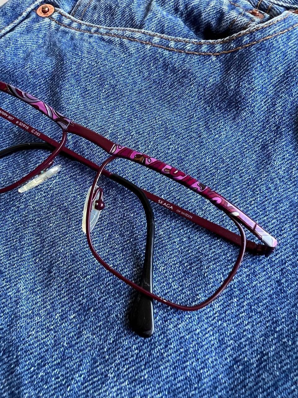 Designer Scandinavian Frame Skaga 00s Eyeglasses Eyewear Purple Y2K Size ONE SIZE - 2 Thumbnail