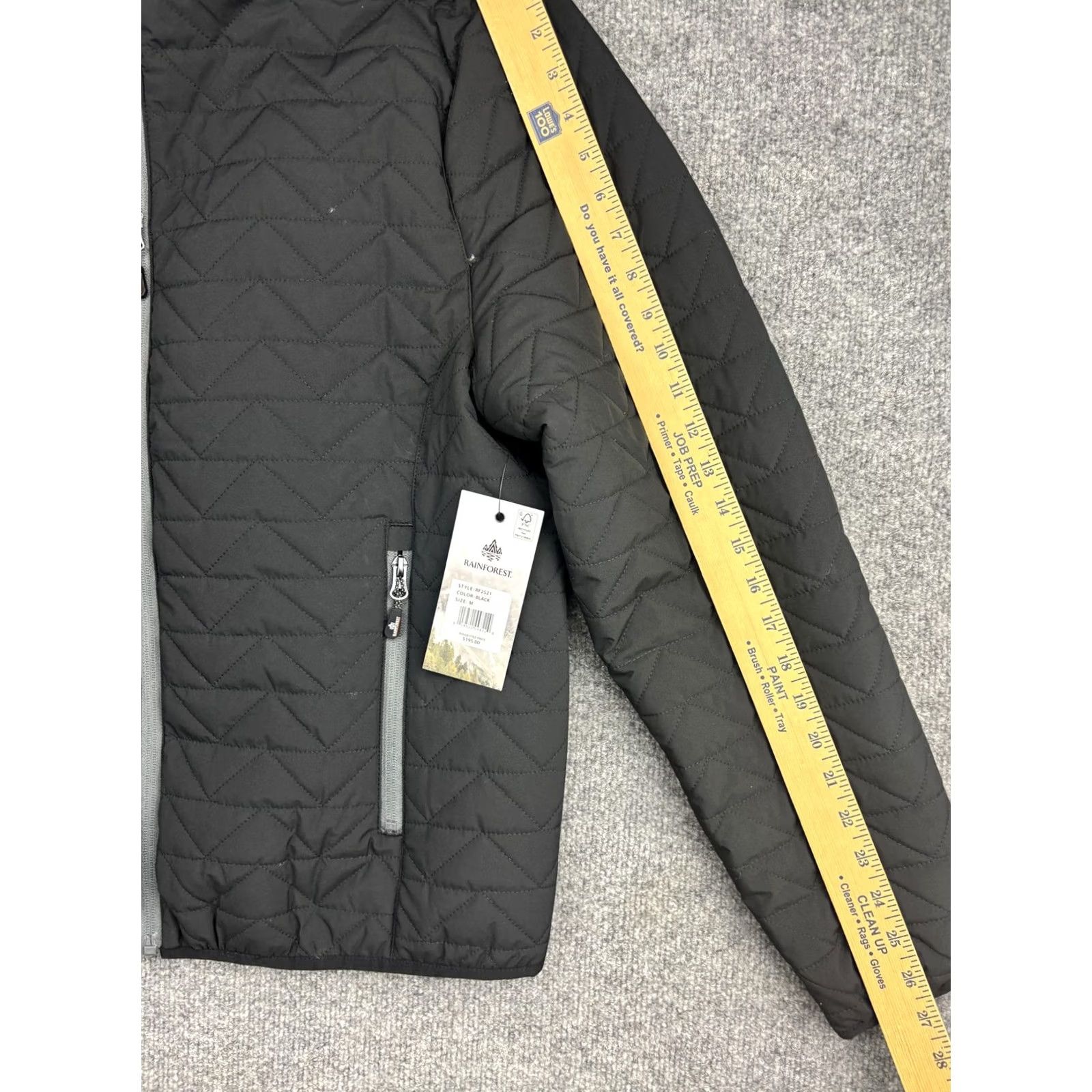 Vintage Rainforest Jacket Mens M Black Quilted Insulated Full Zip Pockets RF2521 Size US M / EU 48-50 / 2 - 5 Thumbnail