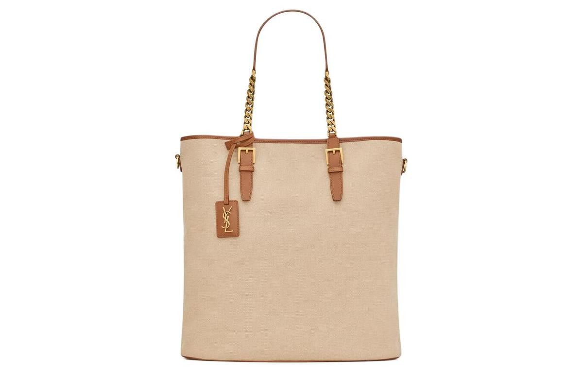 Saint Laurent Paris o1bcso1str0326 Size: OS/Canvas Tote Bag in Beige Size ONE SIZE - 1 Thumbnail