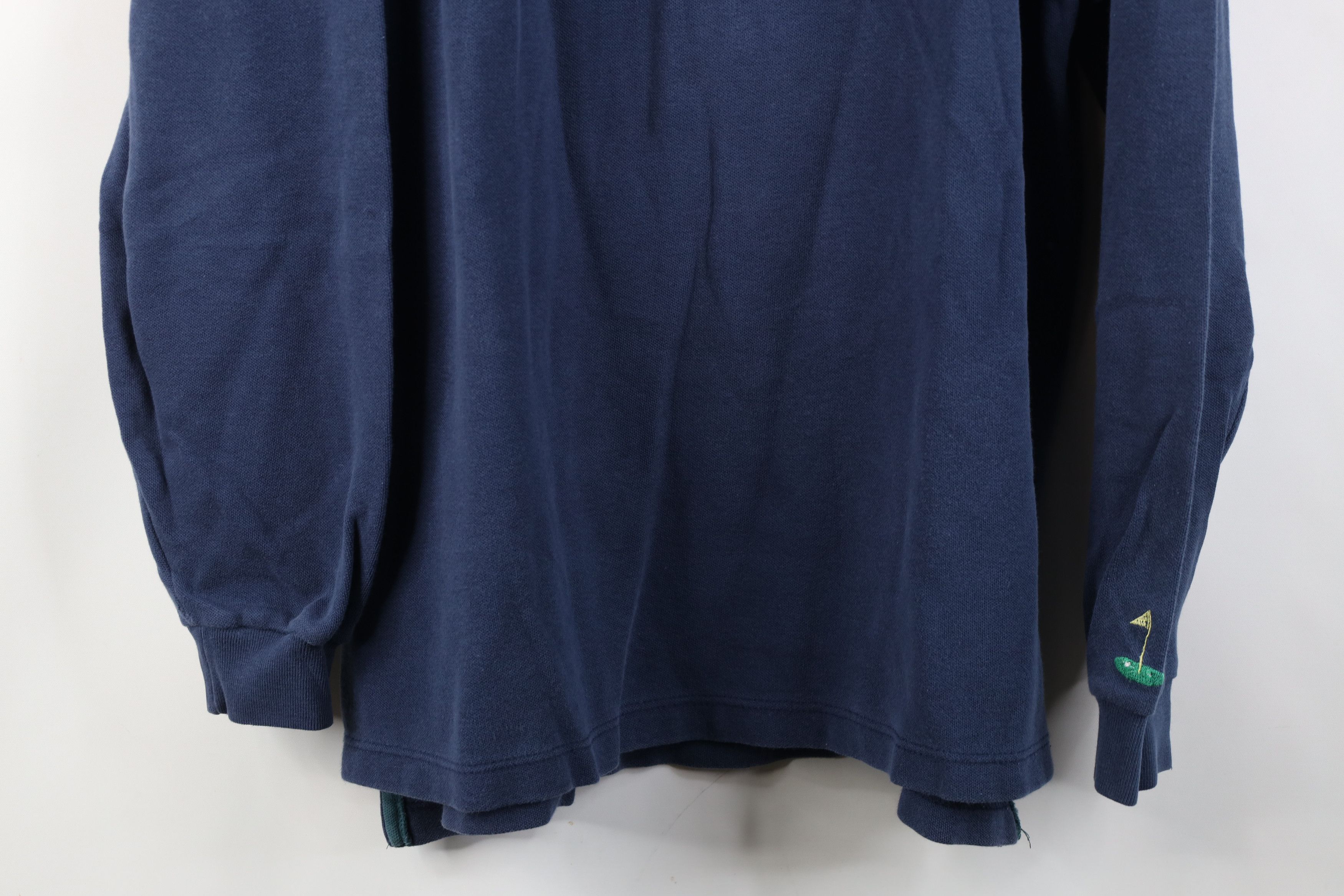 Vintage Vintage 90s Streetwear Long Sleeve Rugby Polo Shirt Blue Size US XL / EU 56 / 4 - 3 Thumbnail