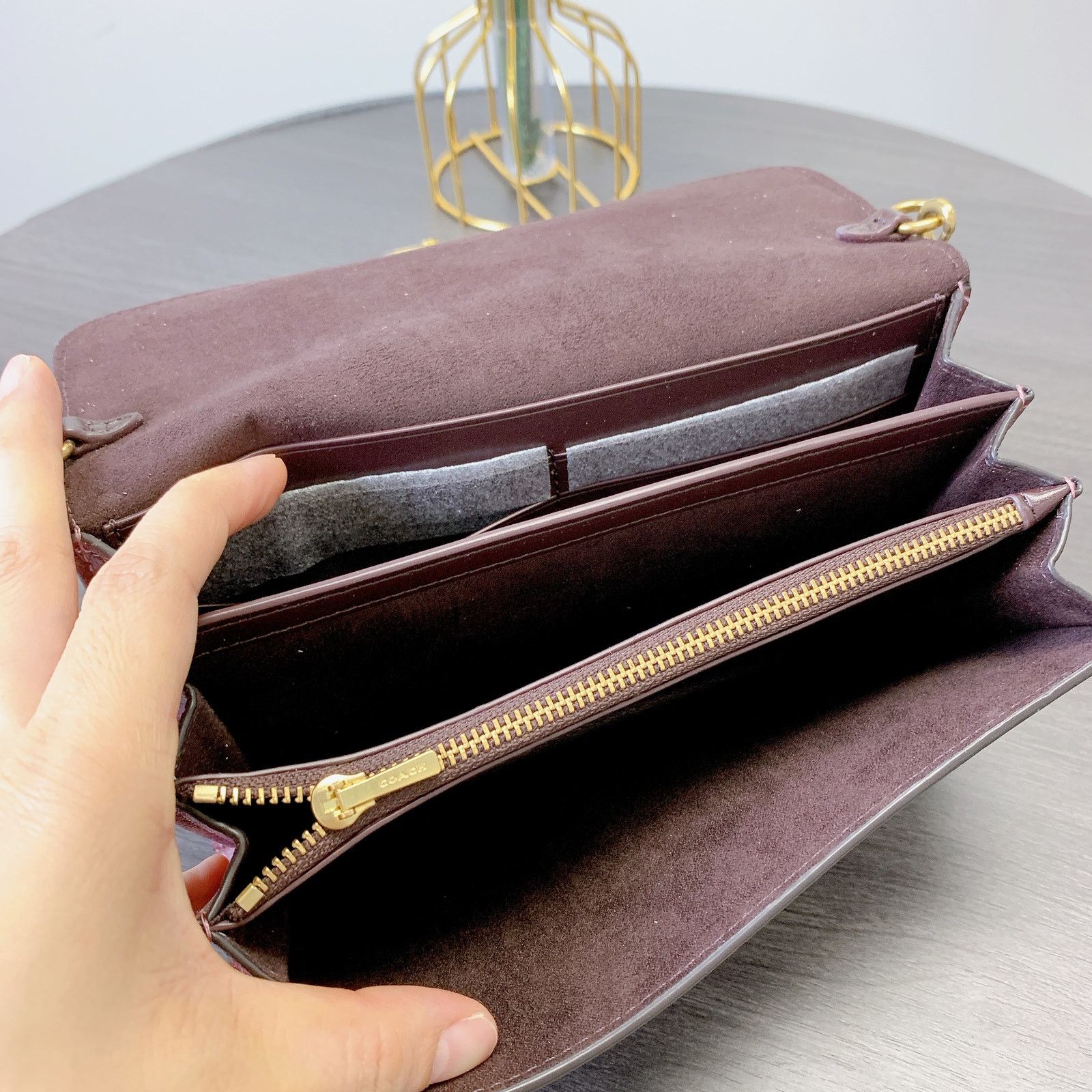 Coach Coach 4792 Tabby Chain Clutch In B4/WINE Size ONE SIZE - 7 Thumbnail