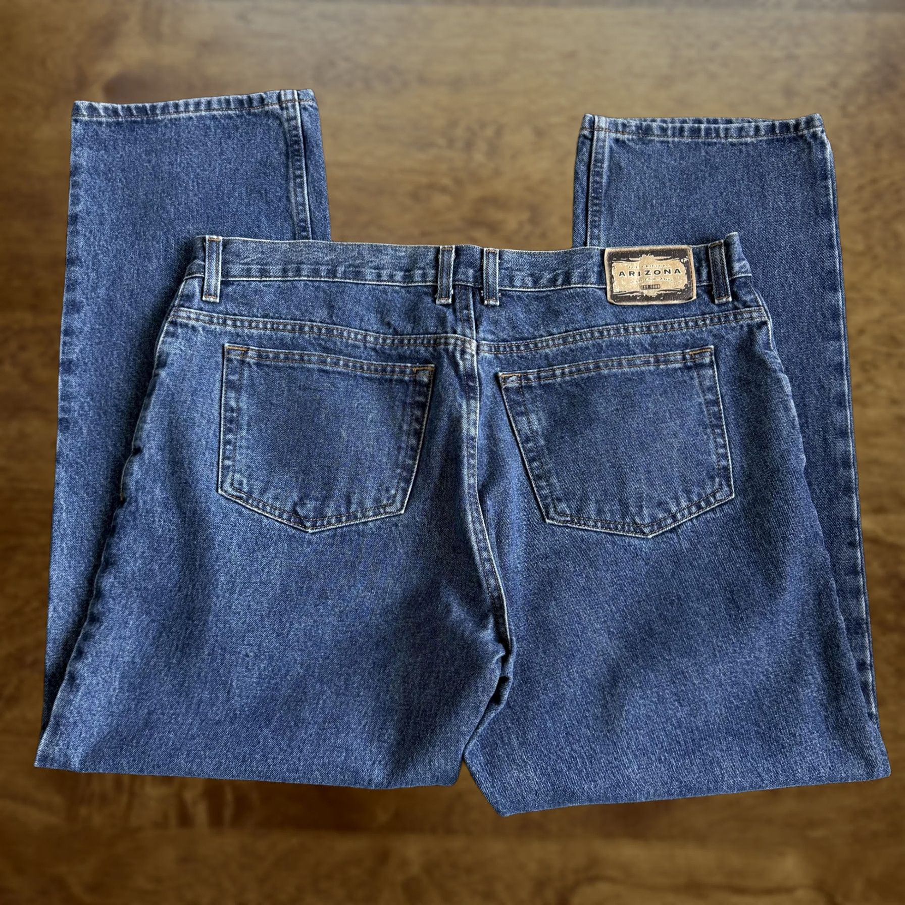 Vintage Y2K Arizona Jean Co Jeans Mens 38x30 Medium Wash Blue Denim Regular Straight Jeans Mens 38x30 Blue Denim Regular Straight Size US 38 / EU 54 - 1 Thumbnail