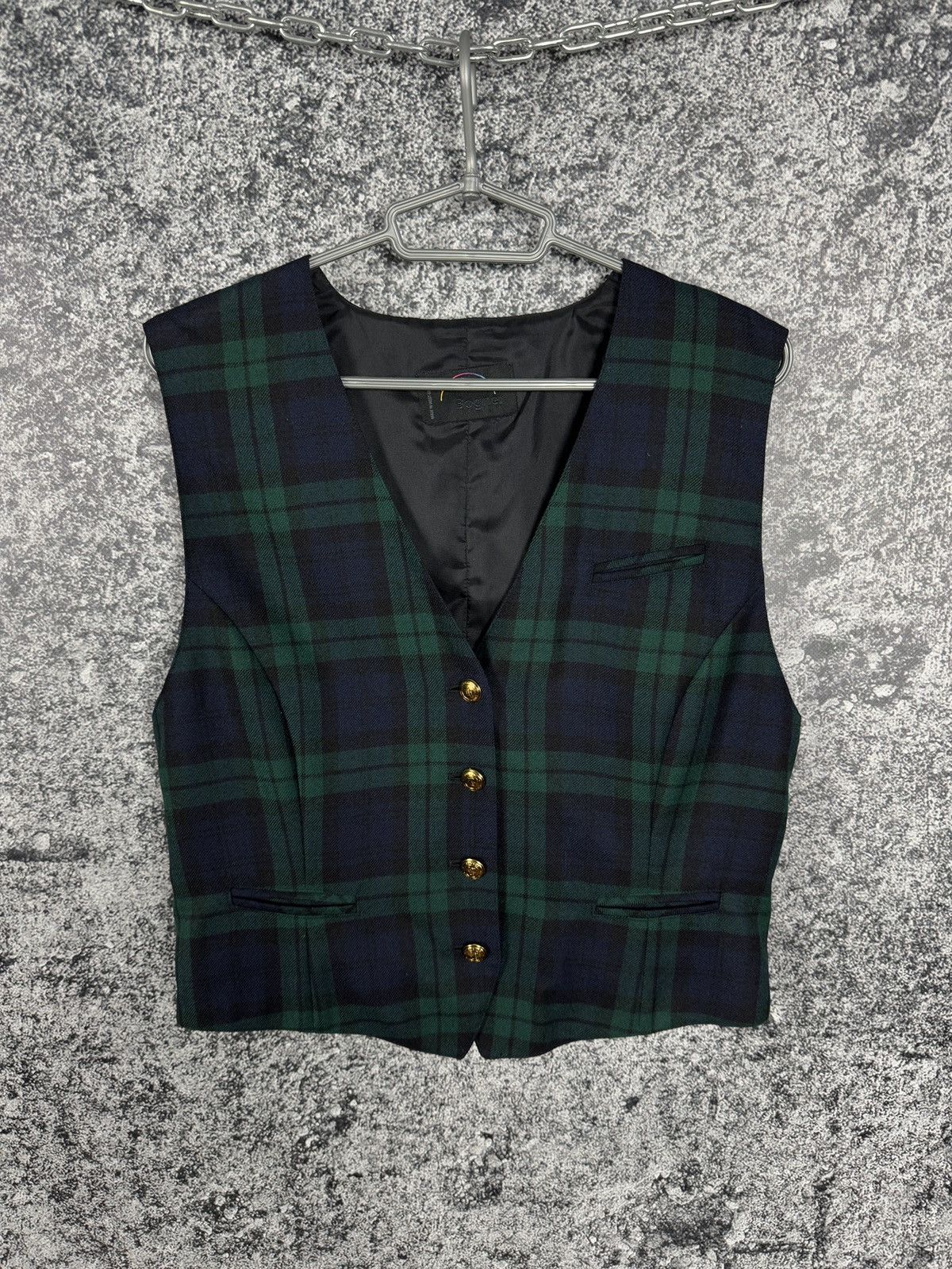 Bogner Women’s Bogner Vest Multicolor Classic Plaid Gilet Size 42 Size XL / US 12-14 / IT 48-50 - 1 Thumbnail